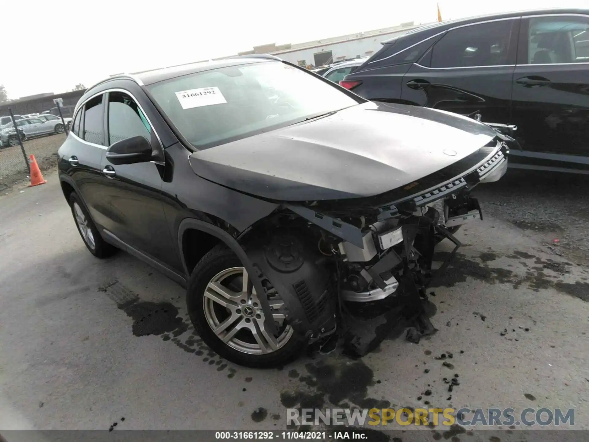 1 Photograph of a damaged car W1N4N4HB1MJ133973 MERCEDES-BENZ GLA 2021