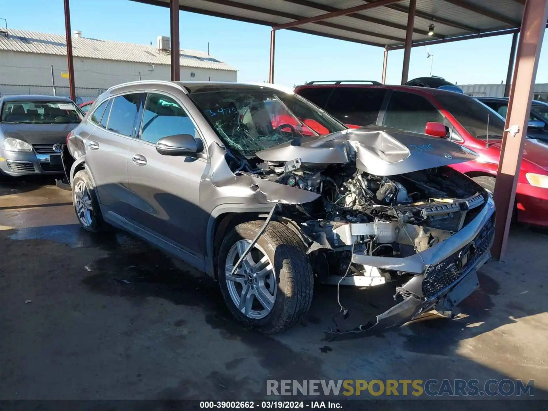 1 Фотография поврежденного автомобиля W1N4N4HB1MJ153057 MERCEDES-BENZ GLA 2021