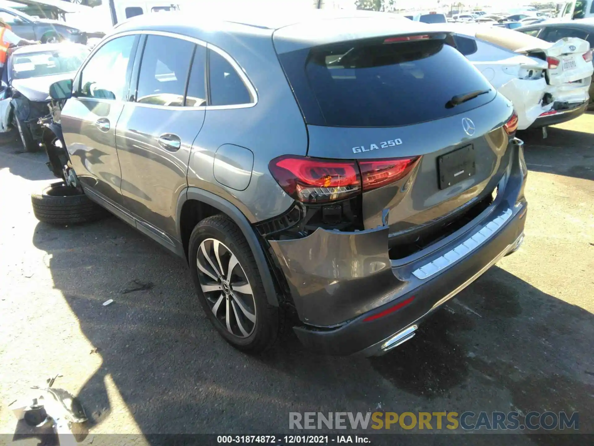 3 Photograph of a damaged car W1N4N4HB1MJ154919 MERCEDES-BENZ GLA 2021