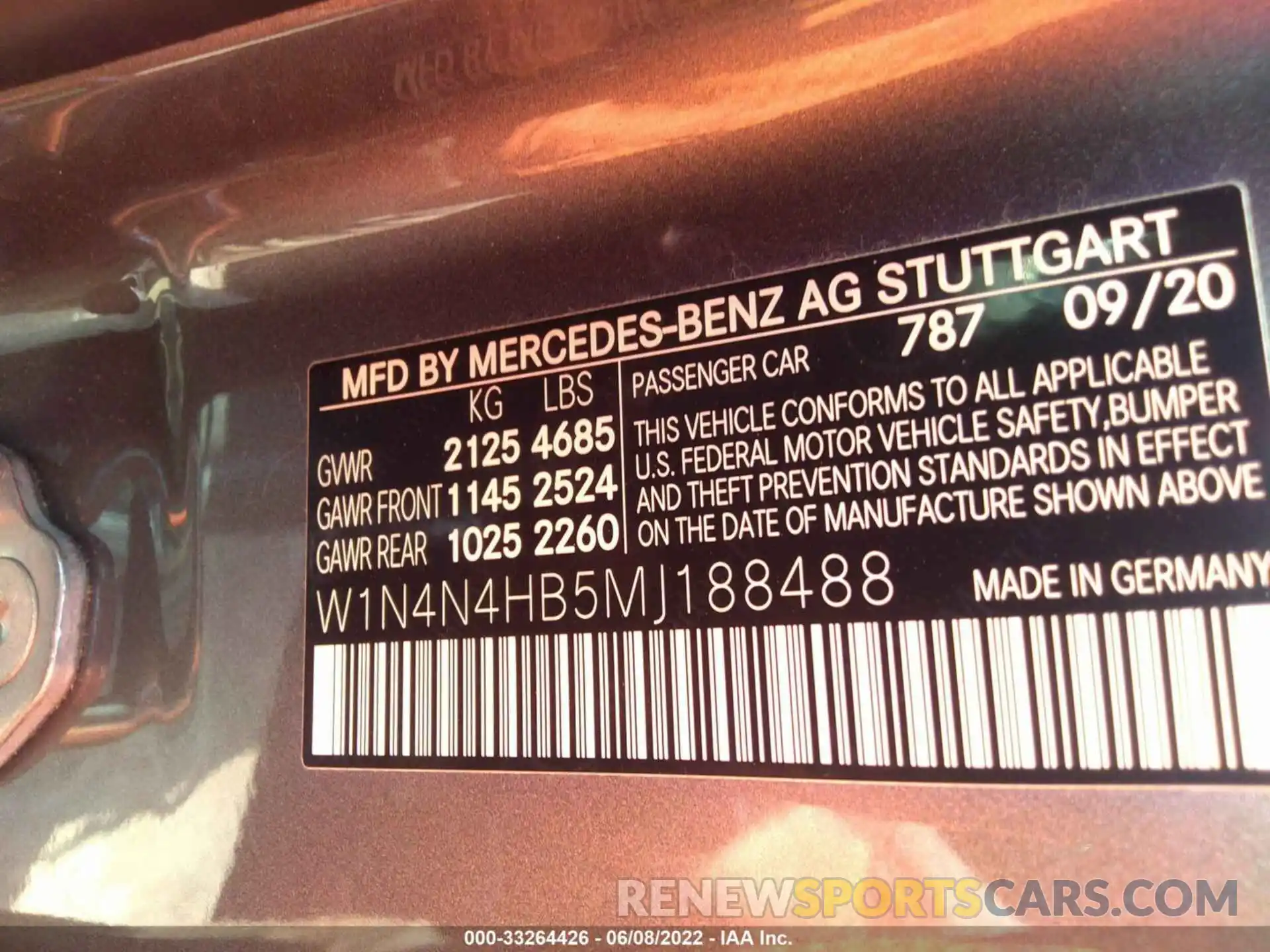 9 Photograph of a damaged car W1N4N4HB5MJ188488 MERCEDES-BENZ GLA 2021