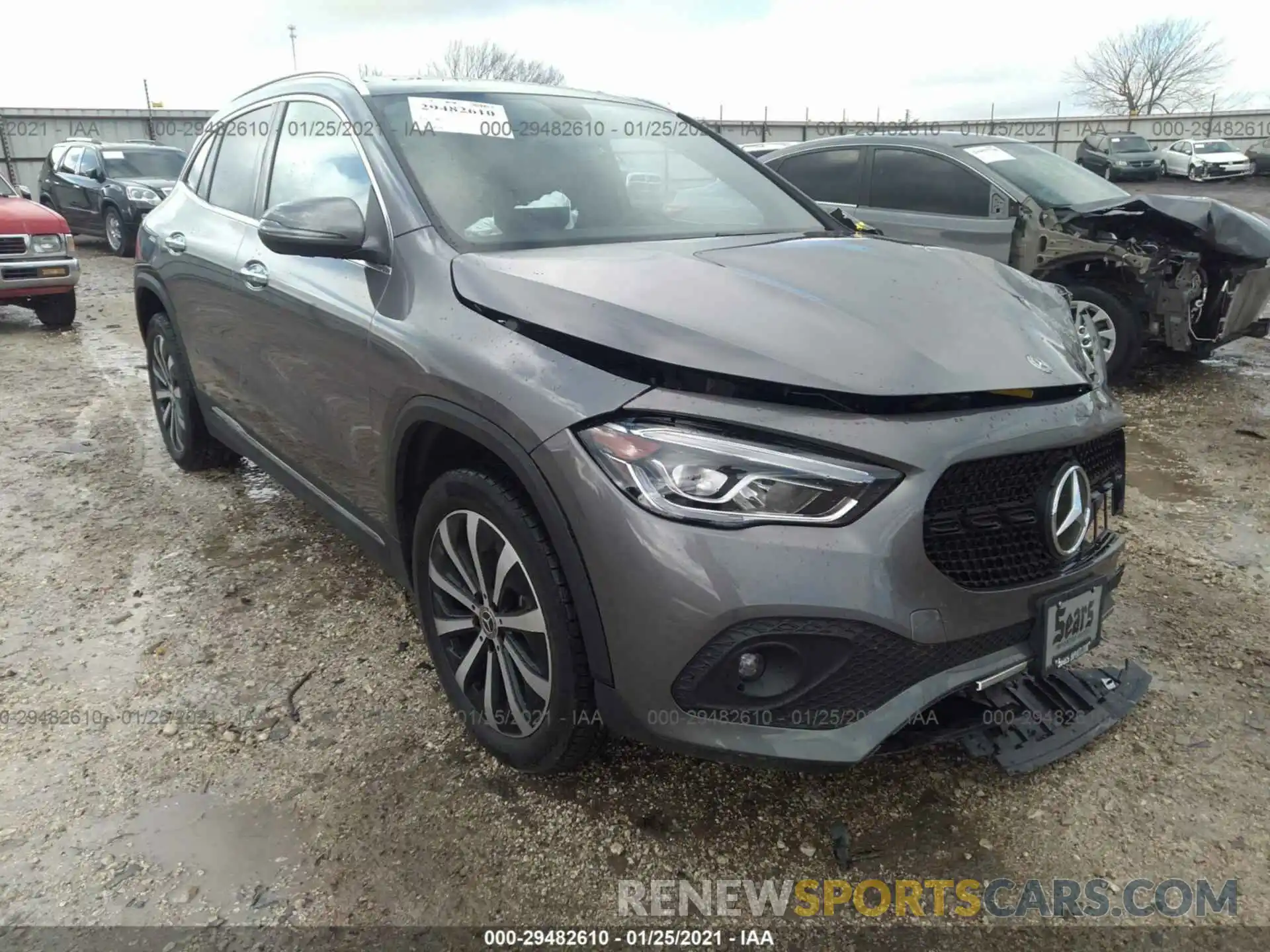 1 Фотография поврежденного автомобиля W1N4N4HBXMJ119019 MERCEDES-BENZ GLA 2021