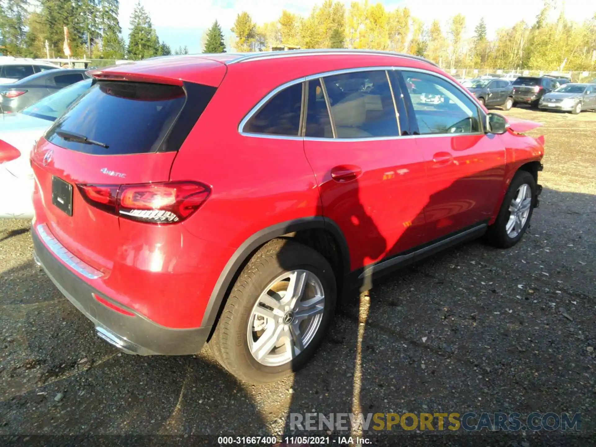 4 Photograph of a damaged car W1N4N4HBXMJ277182 MERCEDES-BENZ GLA 2021