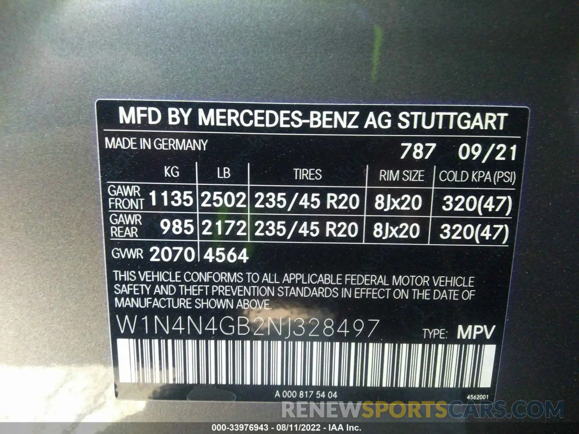 9 Фотография поврежденного автомобиля W1N4N4GB2NJ328497 MERCEDES-BENZ GLA 2022