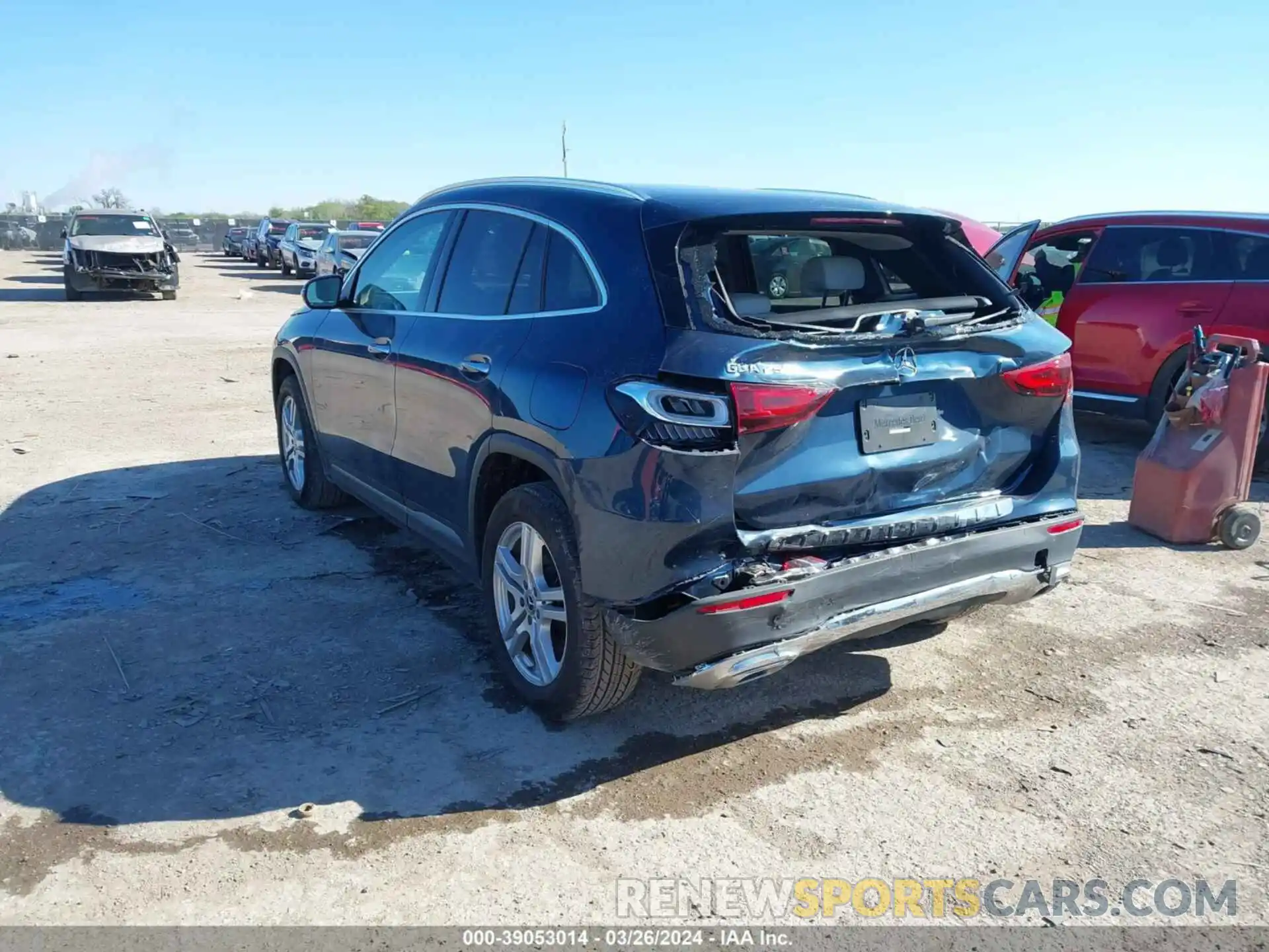 3 Photograph of a damaged car W1N4N4GB6NJ332164 MERCEDES-BENZ GLA 2022