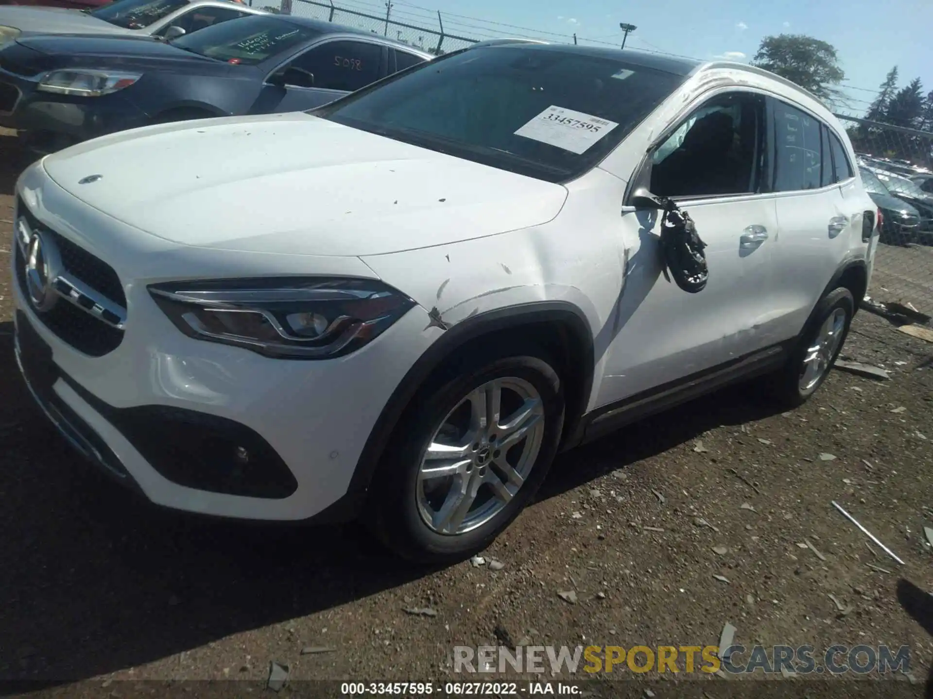 2 Photograph of a damaged car W1N4N4HB4NJ367073 MERCEDES-BENZ GLA 2022