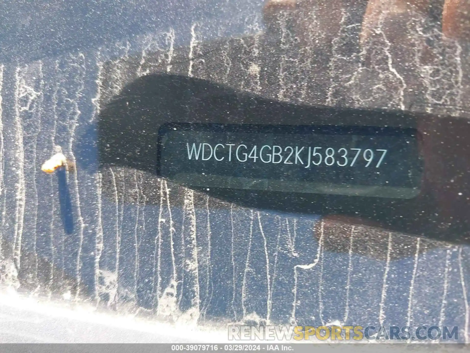 9 Фотография поврежденного автомобиля WDCTG4GB2KJ583797 MERCEDES-BENZ GLA 250 2019