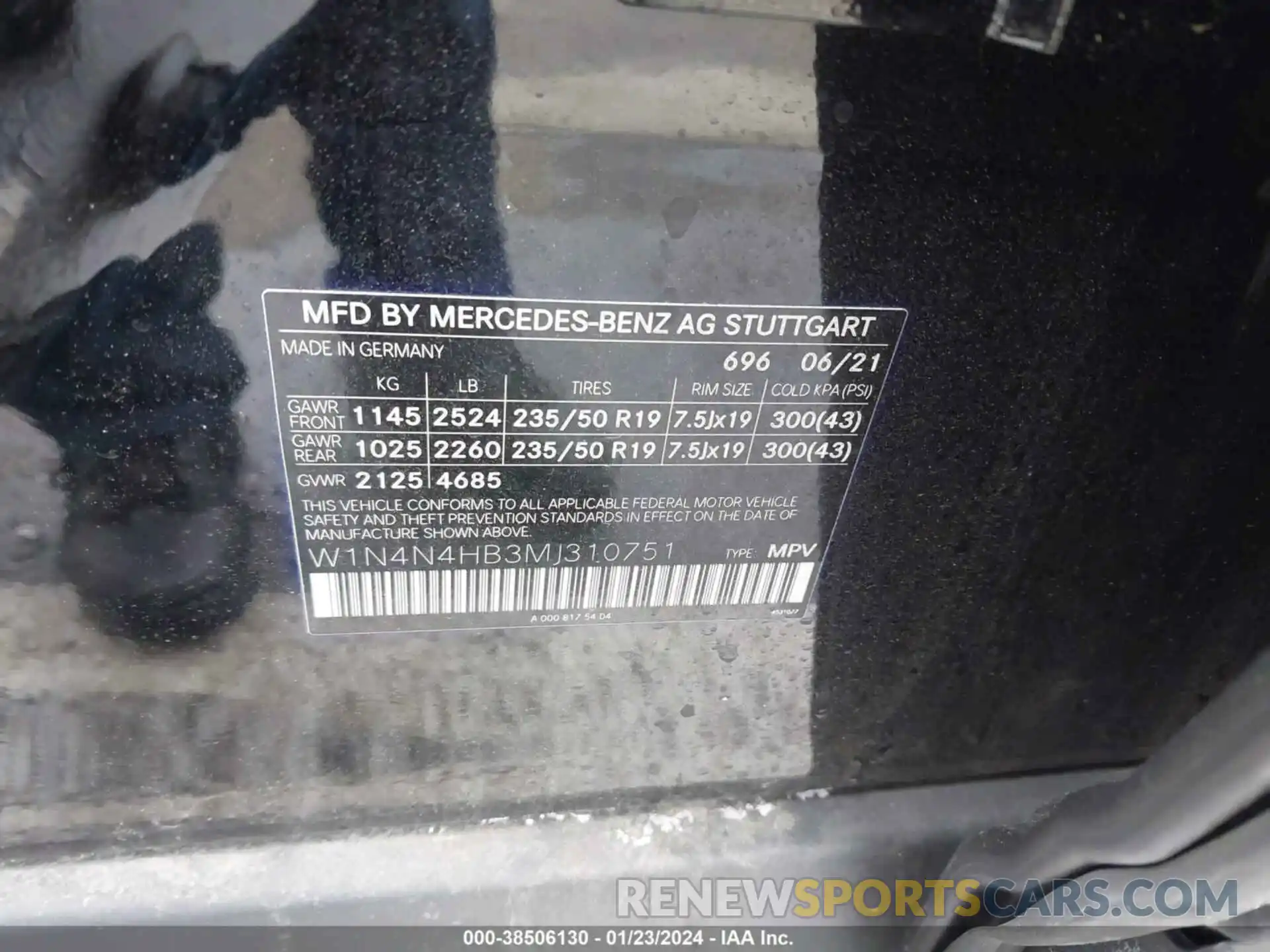 9 Photograph of a damaged car W1N4N4HB3MJ310751 MERCEDES-BENZ GLA 250 2021