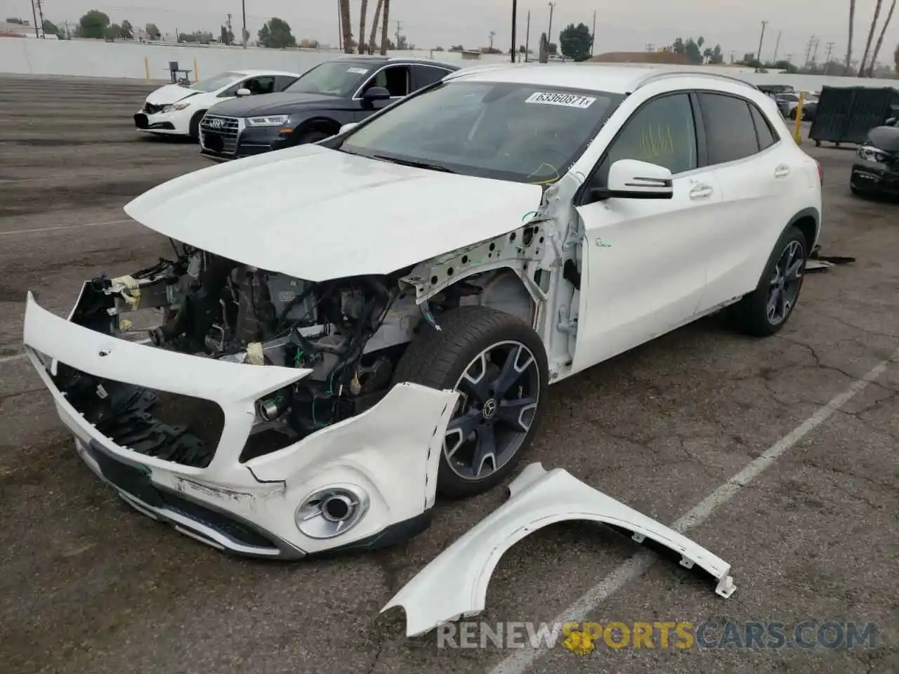 2 Photograph of a damaged car WDCTG4EB1KU001089 MERCEDES-BENZ GLA-CLASS 2019