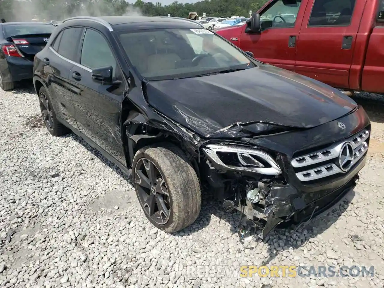 1 Photograph of a damaged car WDCTG4EB2KU001327 MERCEDES-BENZ GLA-CLASS 2019