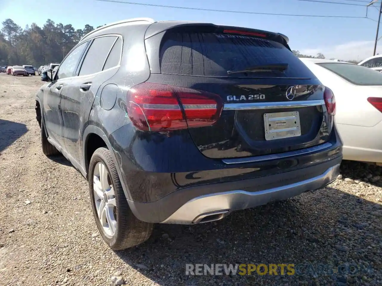 3 Photograph of a damaged car WDCTG4EB3KU015821 MERCEDES-BENZ GLA-CLASS 2019