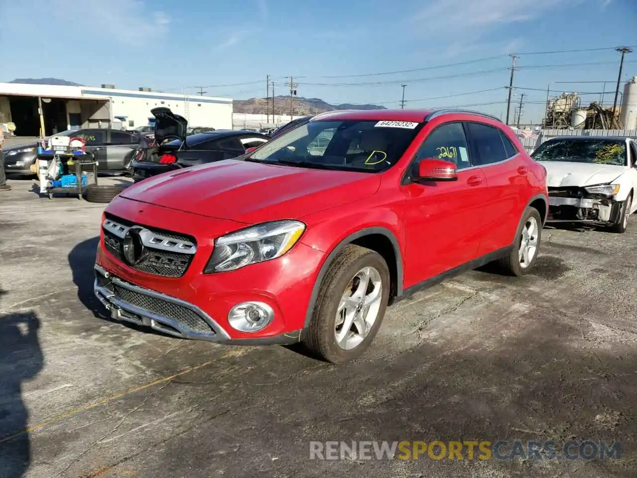 2 Photograph of a damaged car WDCTG4EB4KU017853 MERCEDES-BENZ GLA-CLASS 2019