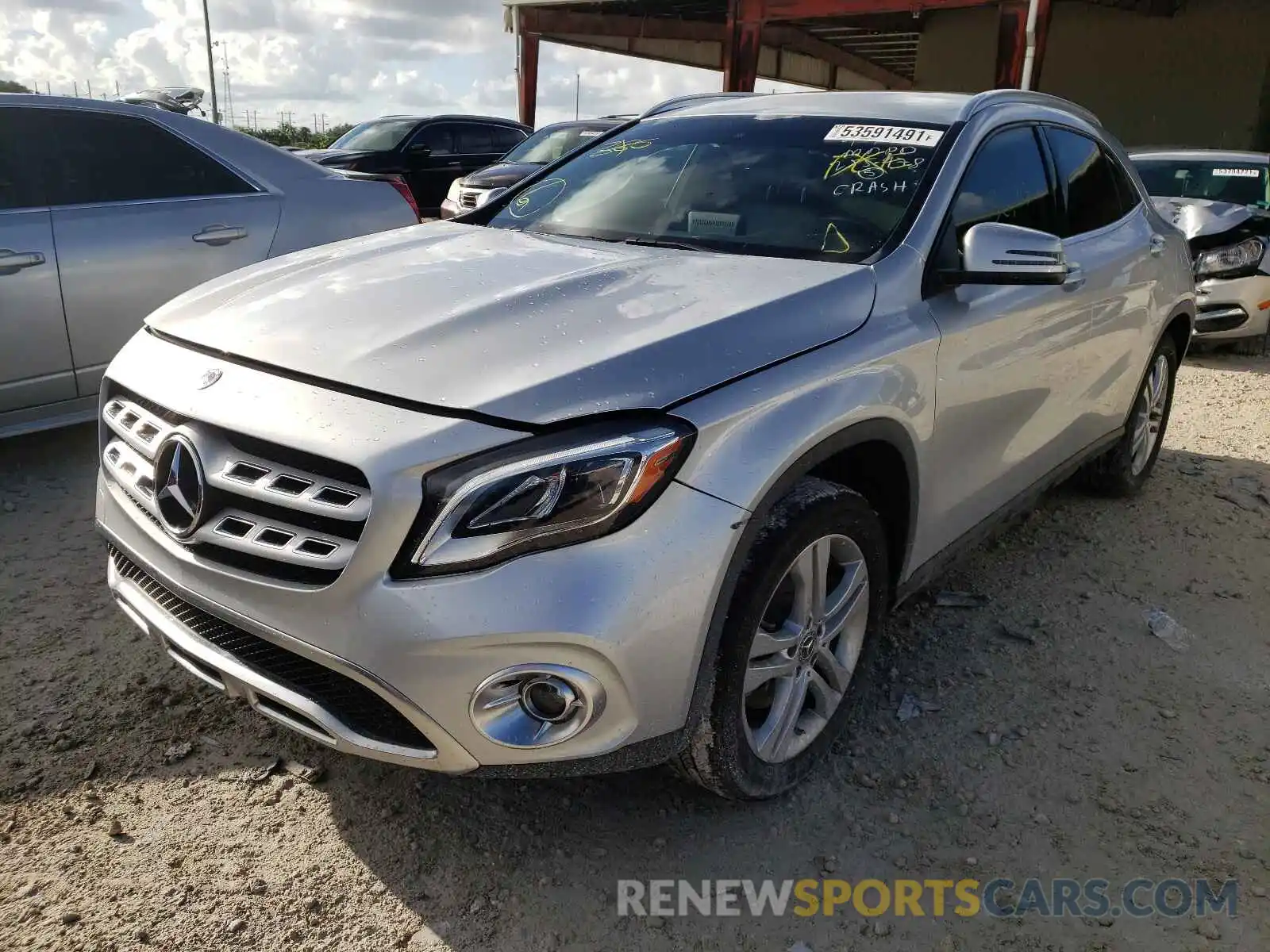 2 Photograph of a damaged car WDCTG4EB9KU002975 MERCEDES-BENZ GLA-CLASS 2019