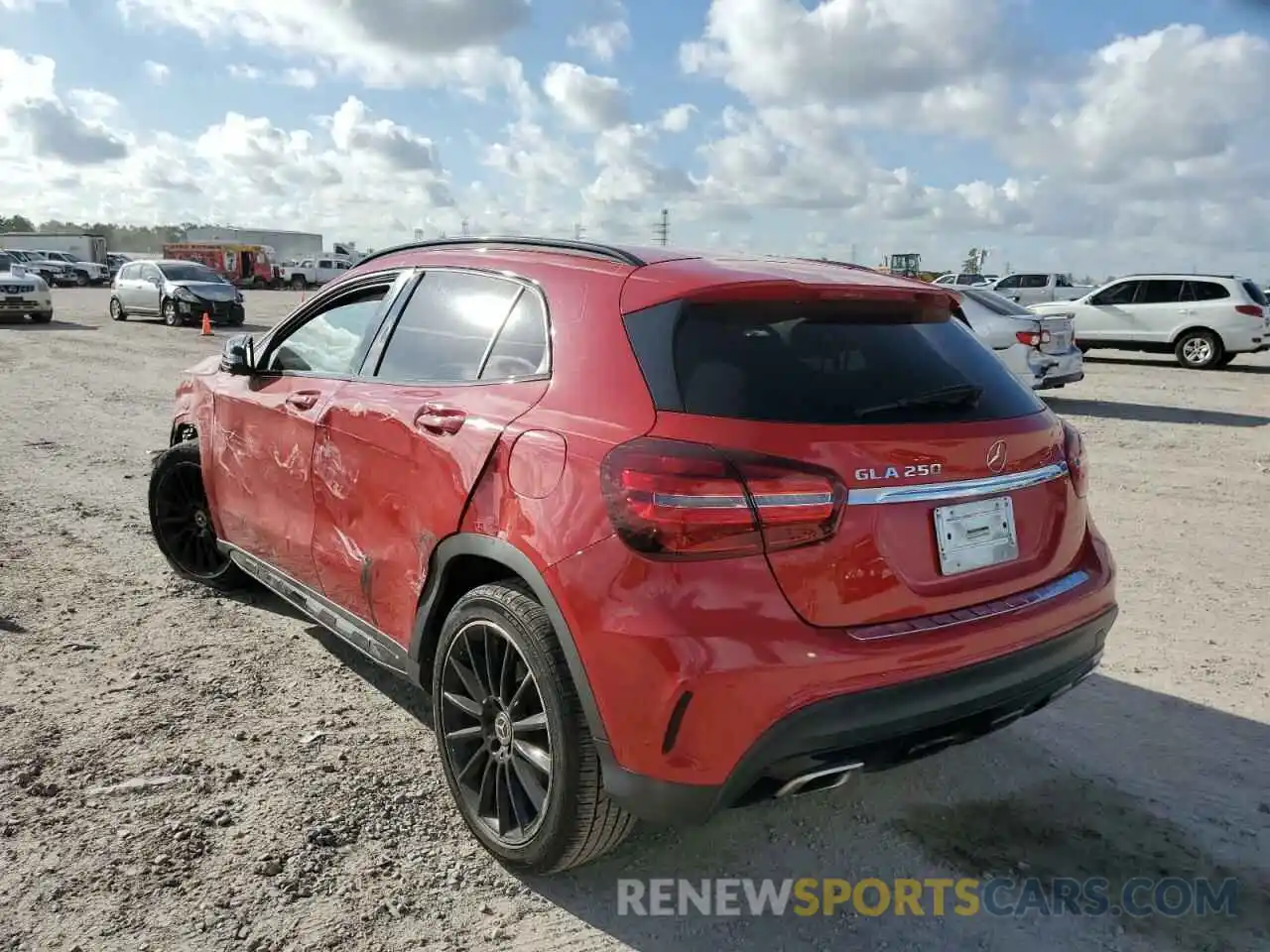 3 Photograph of a damaged car WDCTG4EB9KU009943 MERCEDES-BENZ GLA-CLASS 2019