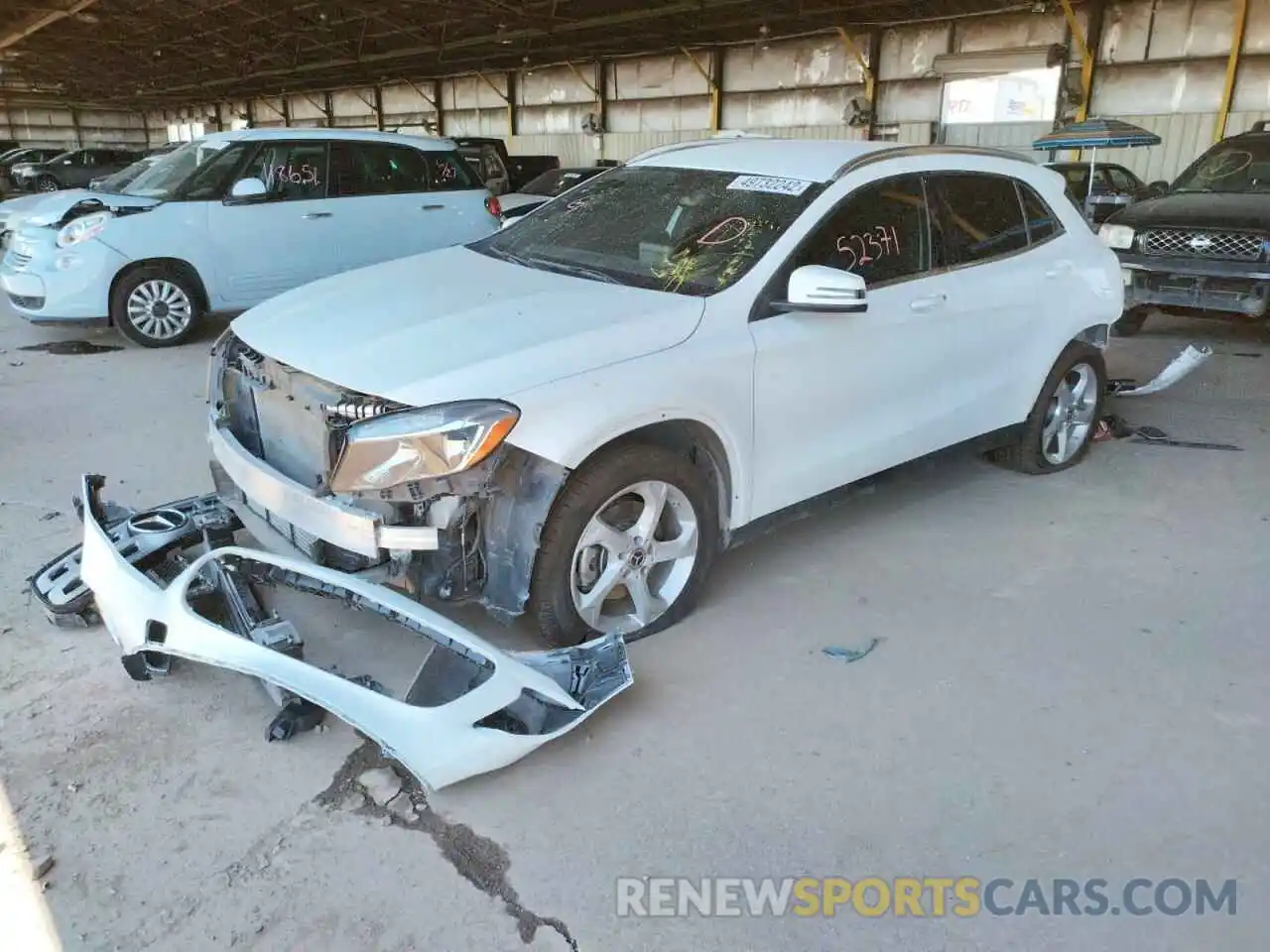 2 Photograph of a damaged car WDCTG4EBXKJ616726 MERCEDES-BENZ GLA-CLASS 2019