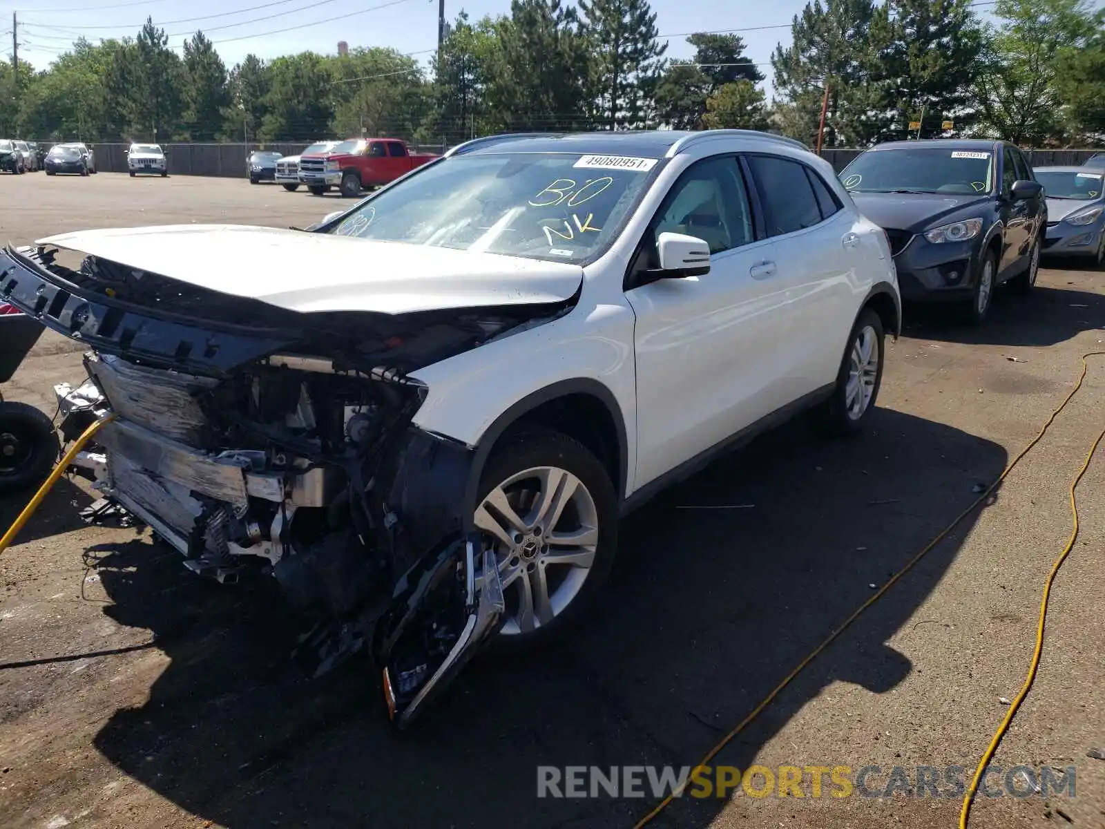 2 Photograph of a damaged car WDCTG4GB1KJ551648 MERCEDES-BENZ GLA-CLASS 2019