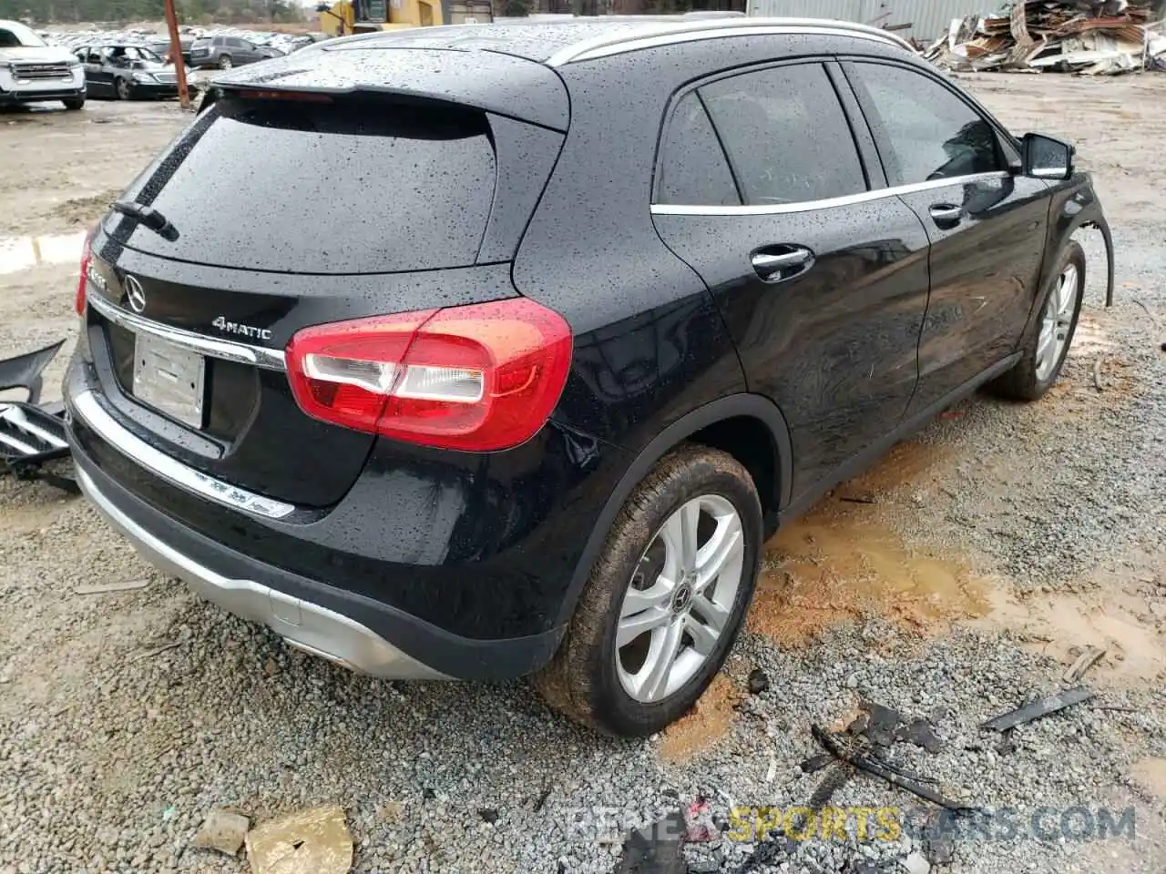 4 Photograph of a damaged car WDCTG4GB1KJ553965 MERCEDES-BENZ GLA-CLASS 2019