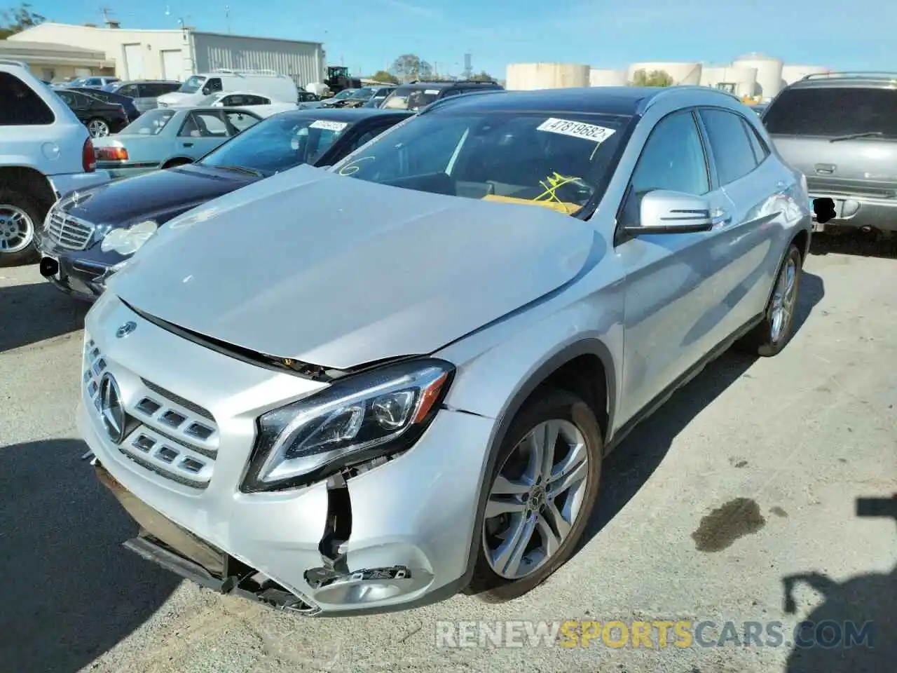 2 Photograph of a damaged car WDCTG4GB1KJ612593 MERCEDES-BENZ GLA-CLASS 2019