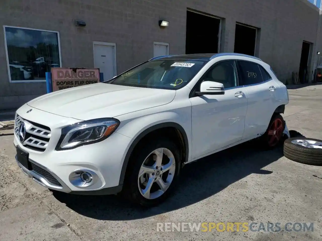 2 Photograph of a damaged car WDCTG4GB1KU010162 MERCEDES-BENZ GLA-CLASS 2019