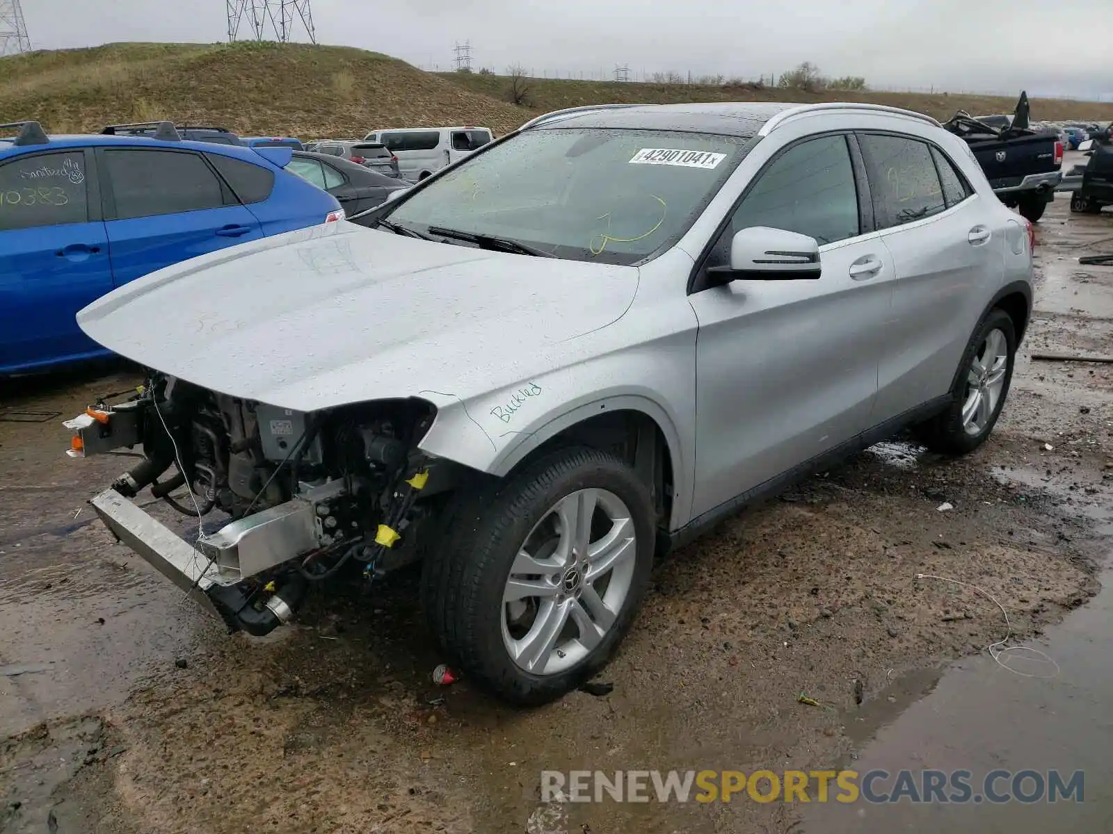 2 Фотография поврежденного автомобиля WDCTG4GB3KJ581413 MERCEDES-BENZ GLA-CLASS 2019