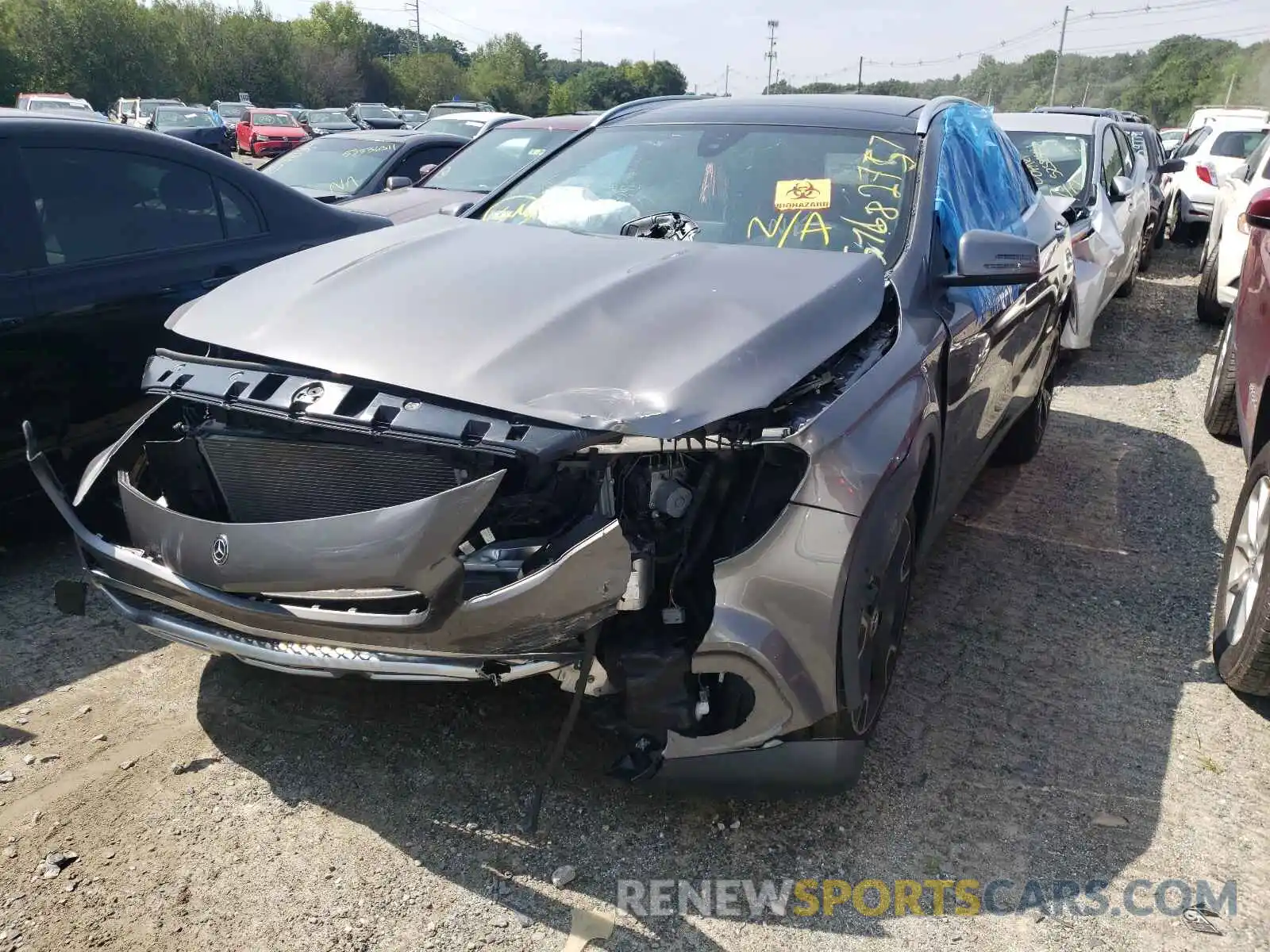 2 Photograph of a damaged car WDCTG4GB4KJ551823 MERCEDES-BENZ GLA-CLASS 2019