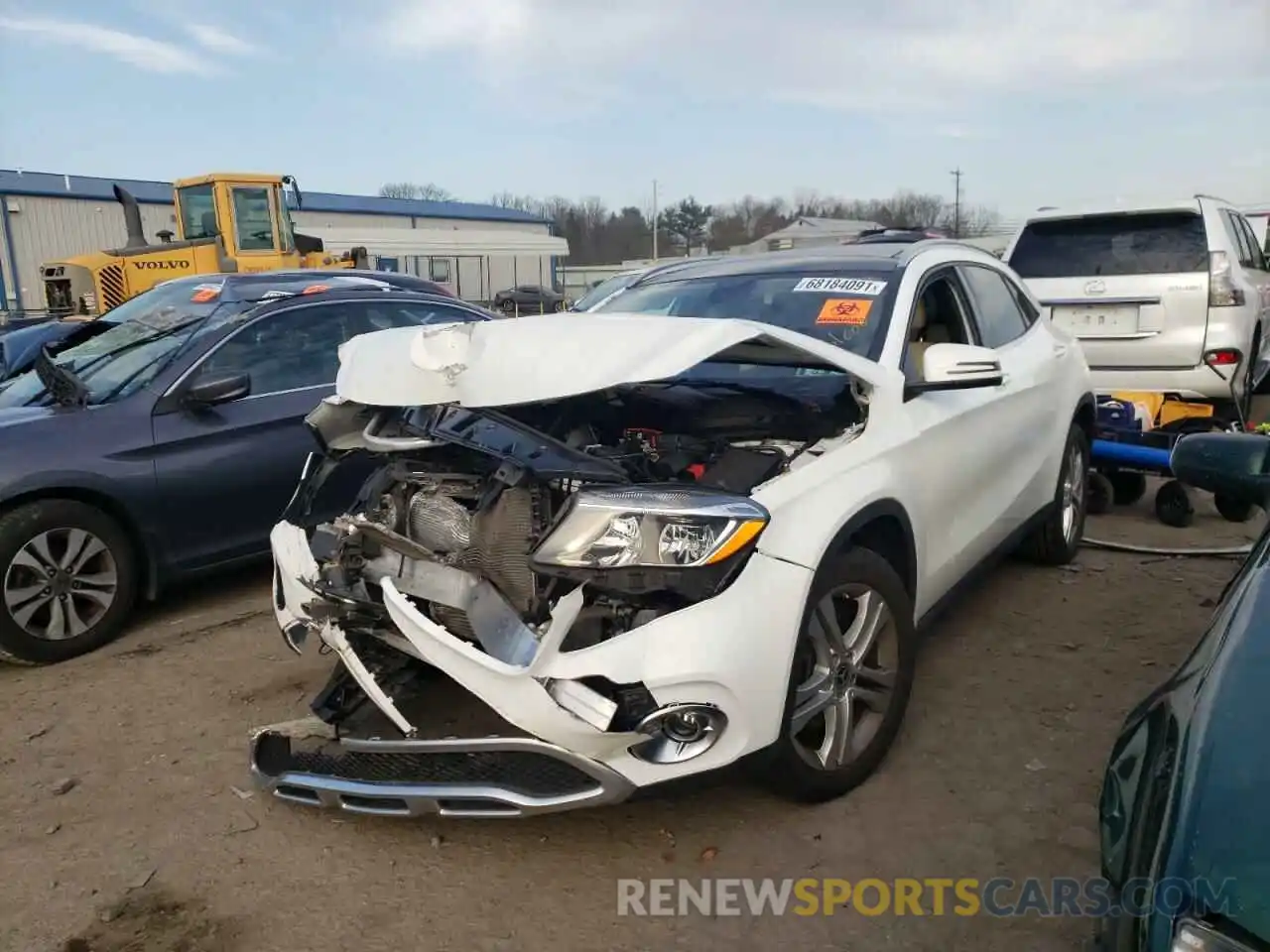 2 Photograph of a damaged car WDCTG4GB5KJ599167 MERCEDES-BENZ GLA-CLASS 2019