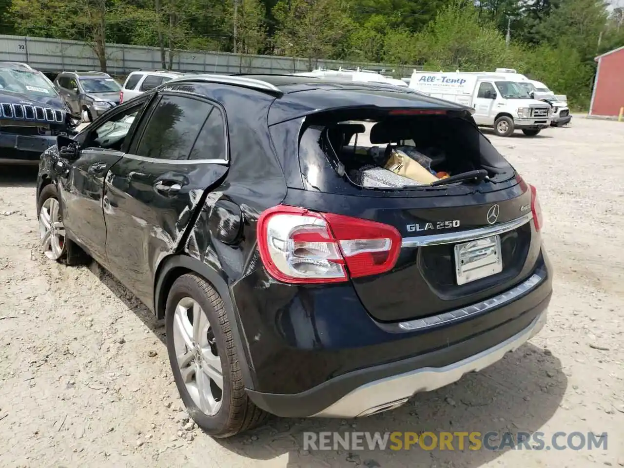 3 Photograph of a damaged car WDCTG4GB6KJ609317 MERCEDES-BENZ GLA-CLASS 2019