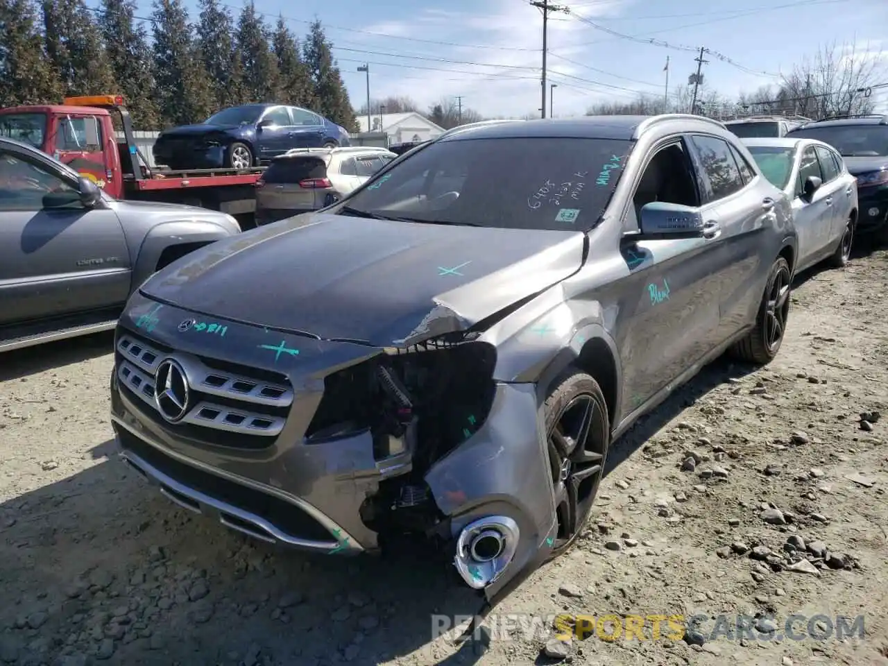 2 Photograph of a damaged car WDCTG4GB6KJ626408 MERCEDES-BENZ GLA-CLASS 2019