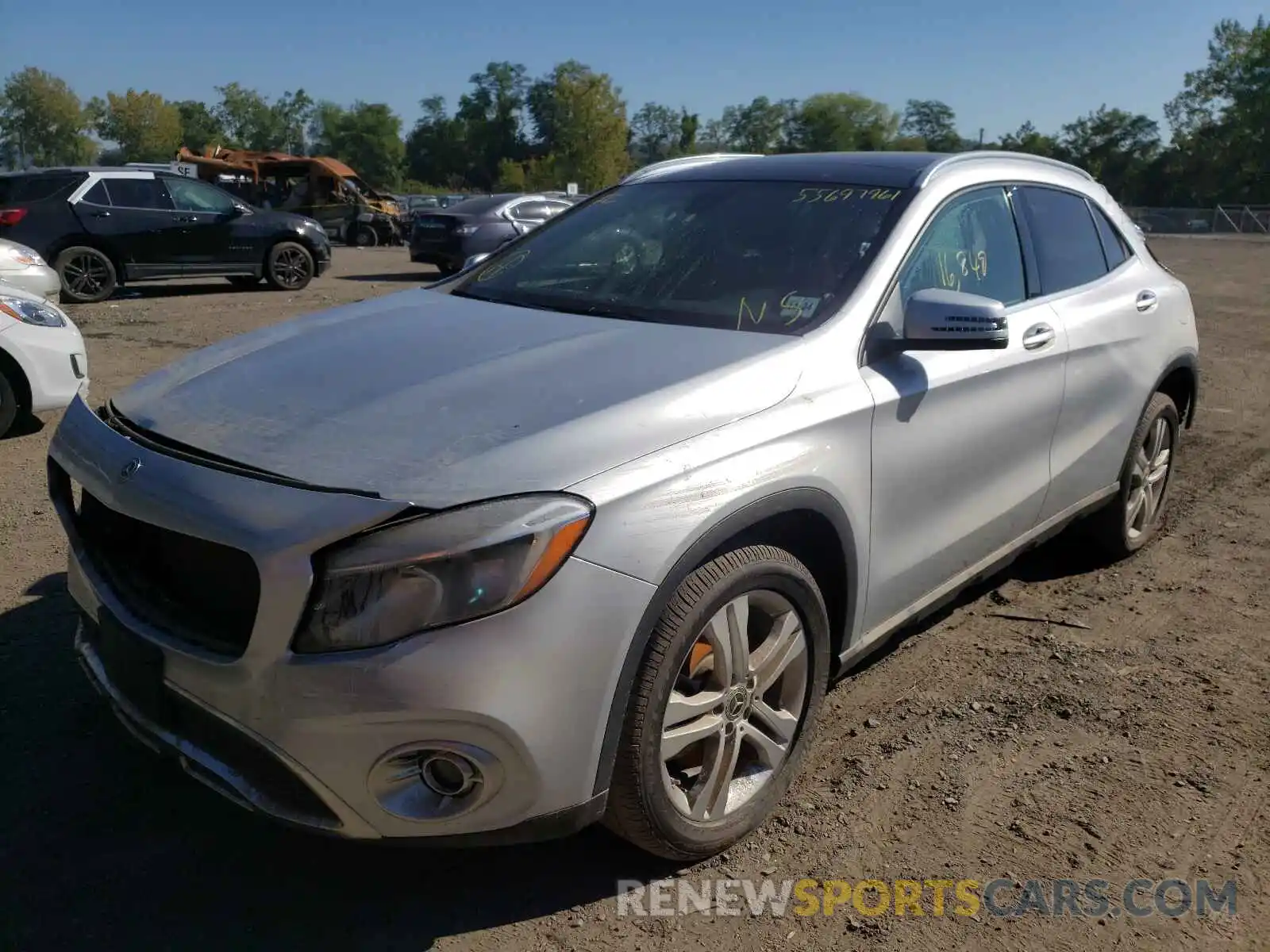 2 Photograph of a damaged car WDCTG4GB6KU018113 MERCEDES-BENZ GLA-CLASS 2019