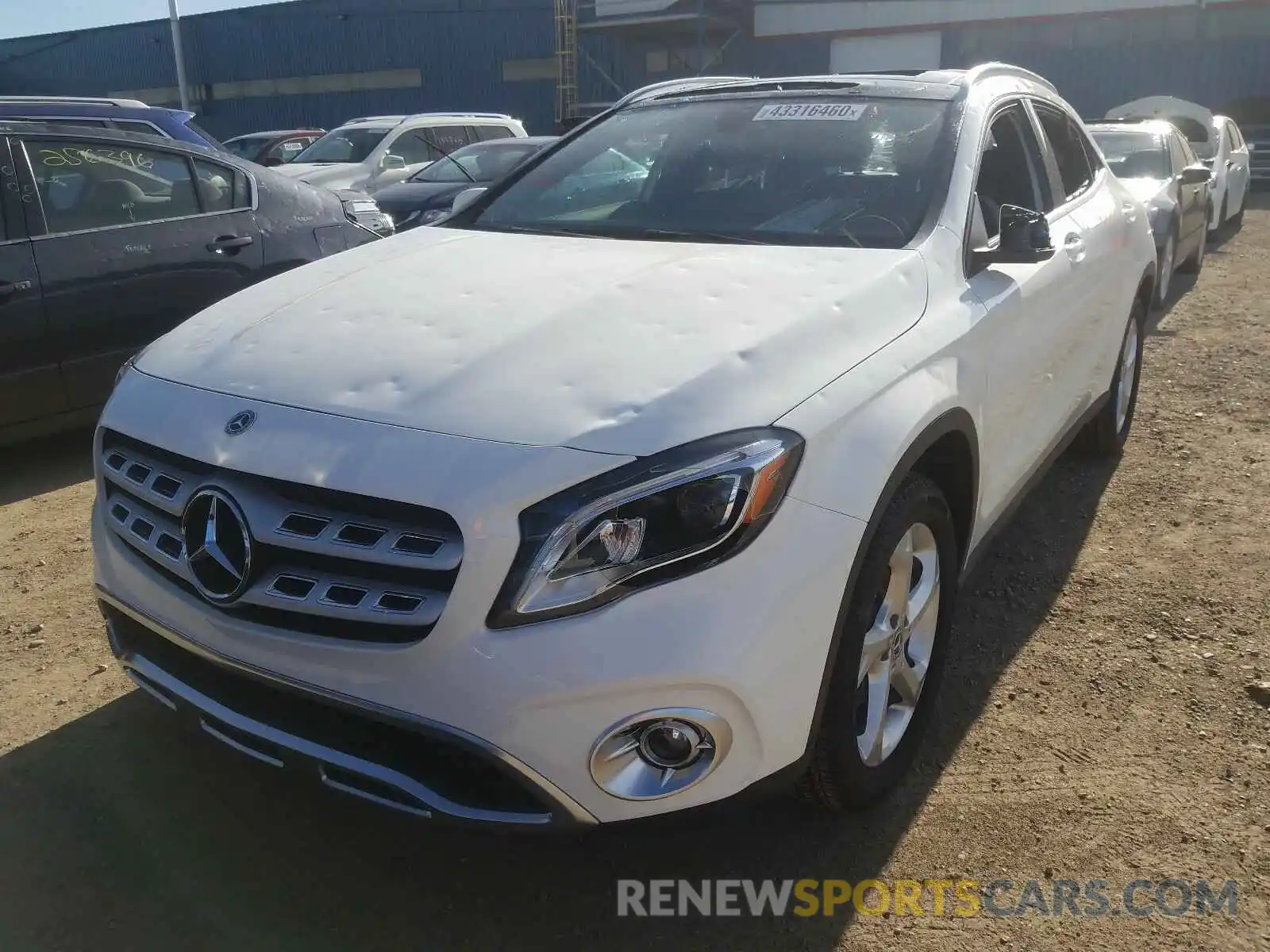 2 Photograph of a damaged car WDCTG4GBXKJ636035 MERCEDES-BENZ GLA-CLASS 2019