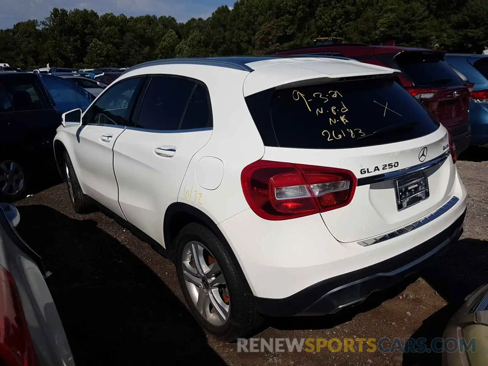 3 Photograph of a damaged car W1NTG4GB9LU030496 MERCEDES-BENZ GLA-CLASS 2020