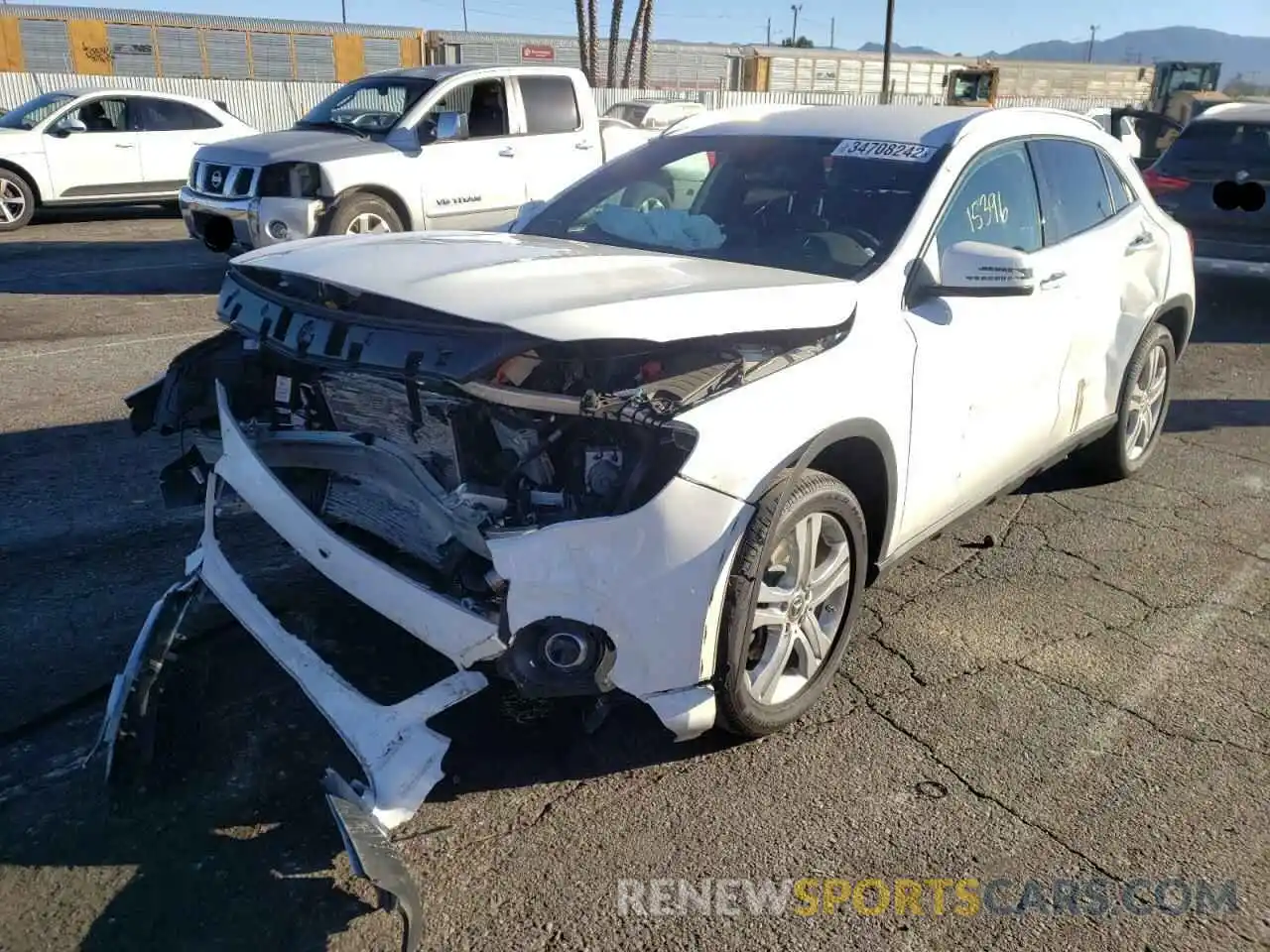 2 Photograph of a damaged car WDCTG4EB1LJ655240 MERCEDES-BENZ GLA-CLASS 2020