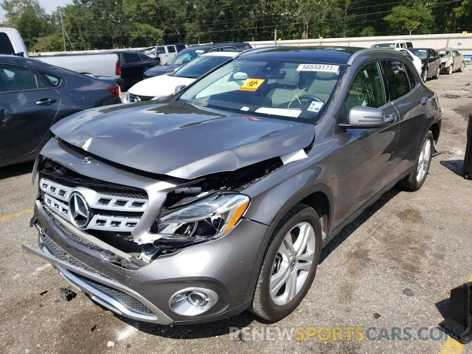 2 Photograph of a damaged car WDCTG4EB4LJ665437 MERCEDES-BENZ GLA-CLASS 2020