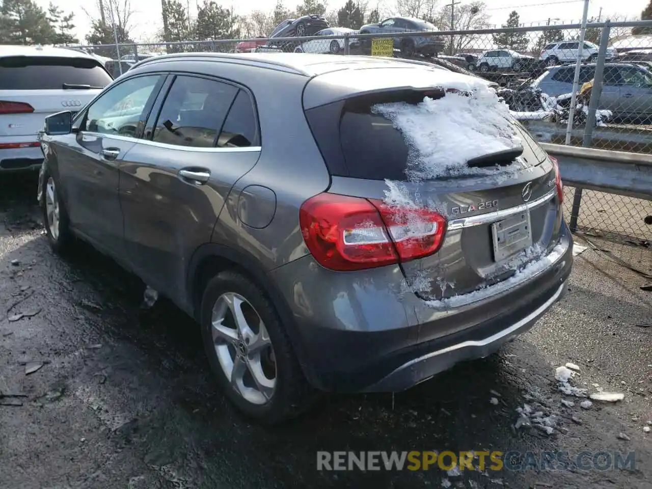 3 Photograph of a damaged car WDCTG4GB5LJ679117 MERCEDES-BENZ GLA-CLASS 2020