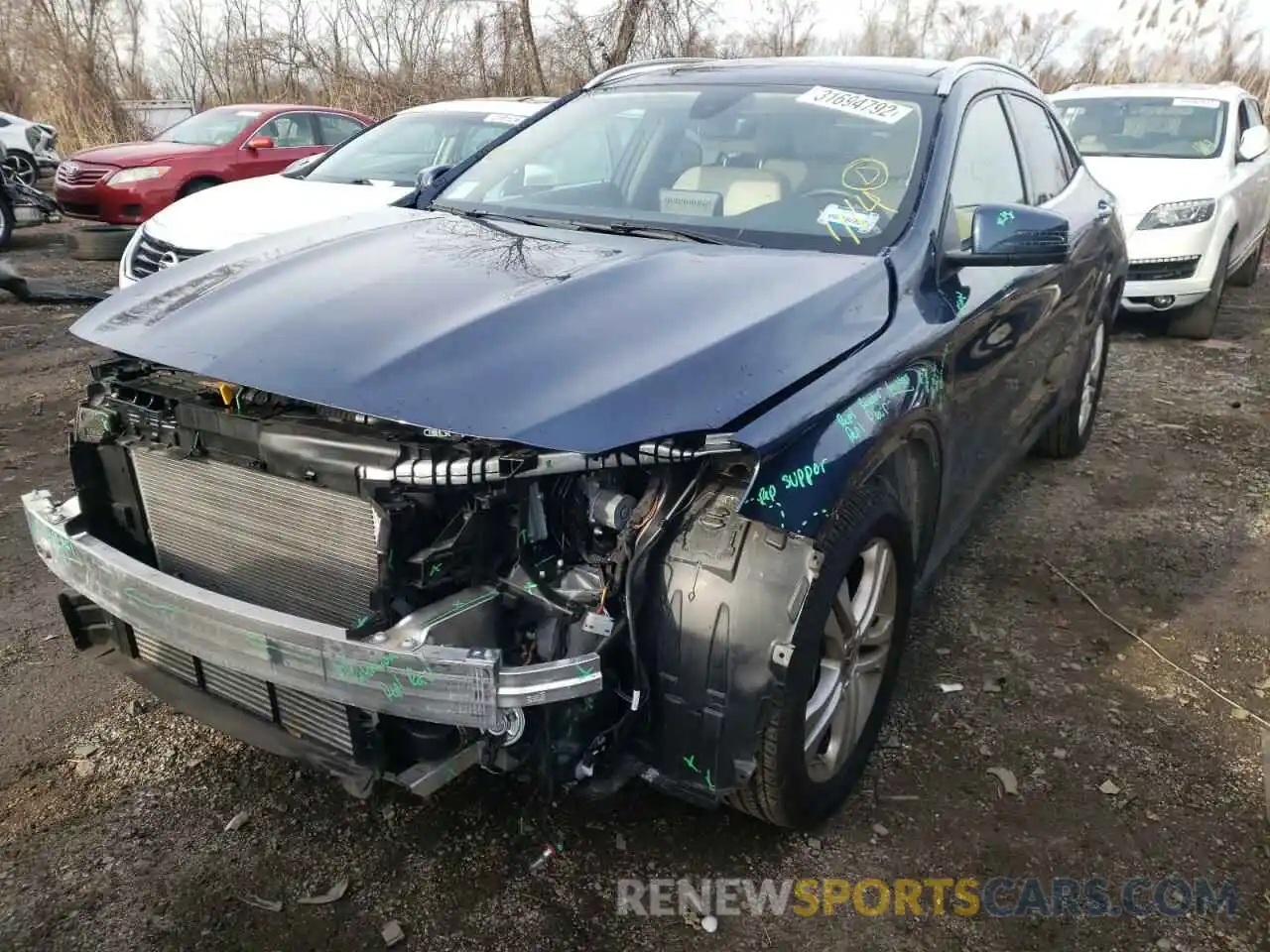 2 Photograph of a damaged car WDCTG4GB6LJ690644 MERCEDES-BENZ GLA-CLASS 2020