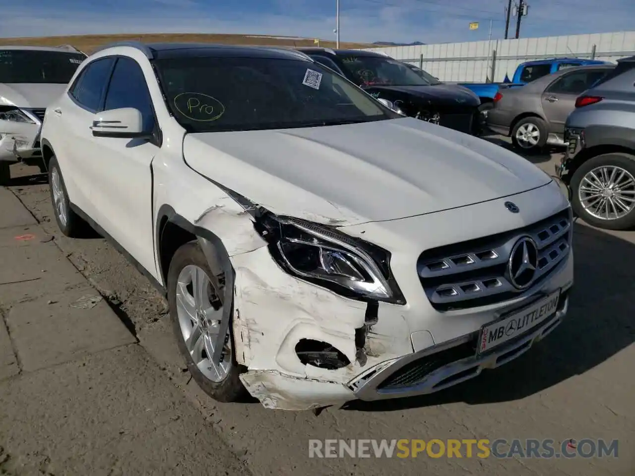 1 Photograph of a damaged car WDCTG4GBXLU021954 MERCEDES-BENZ GLA-CLASS 2020