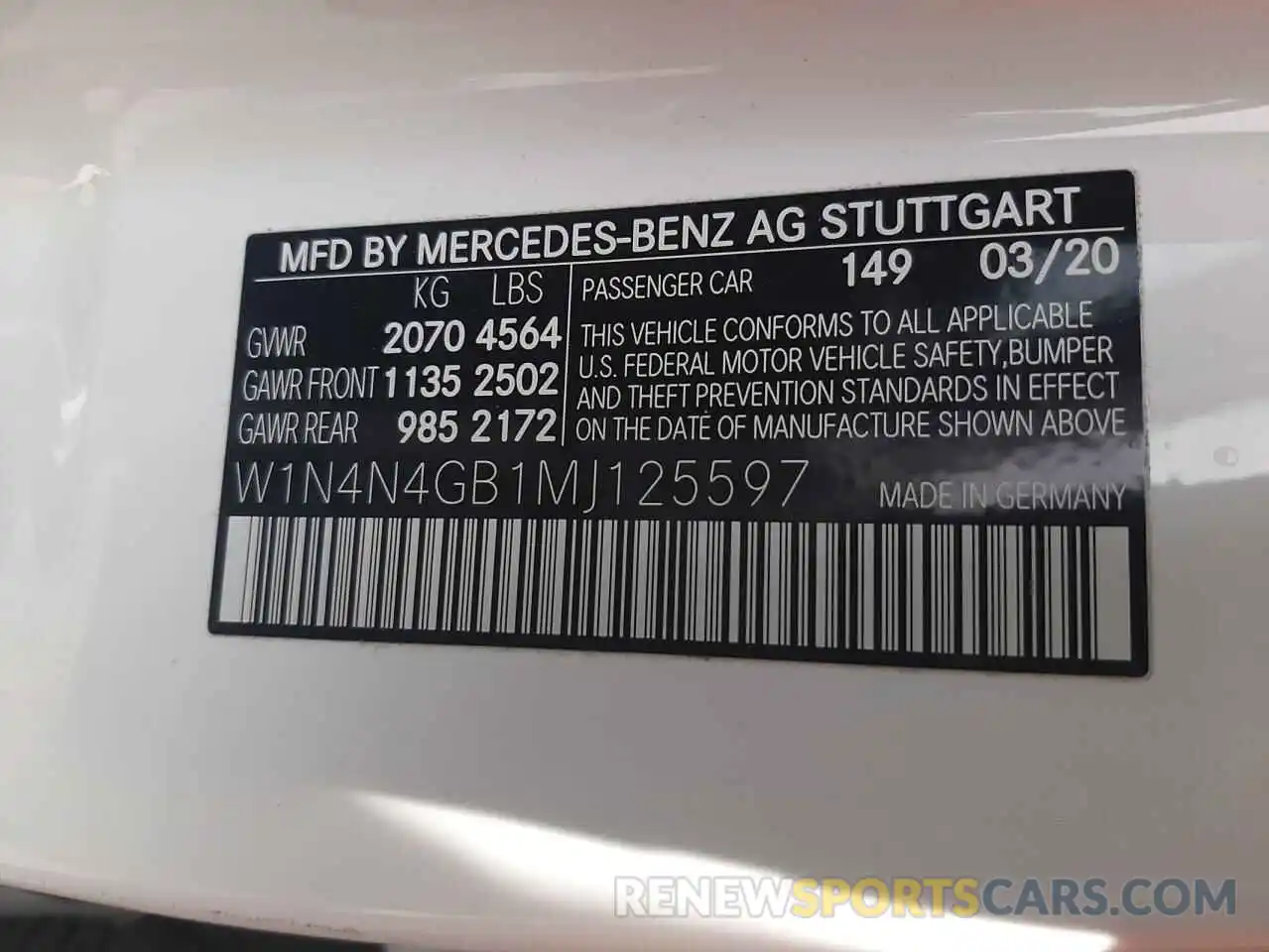 10 Photograph of a damaged car W1N4N4GB1MJ125597 MERCEDES-BENZ GLA-CLASS 2021