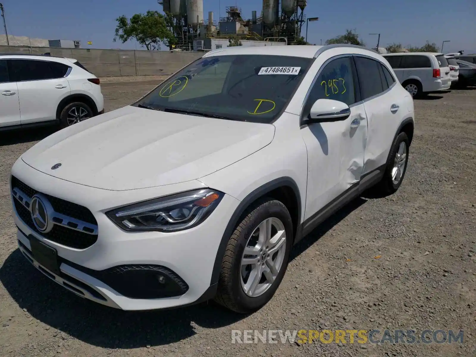 2 Photograph of a damaged car W1N4N4GB3MJ117243 MERCEDES-BENZ GLA-CLASS 2021