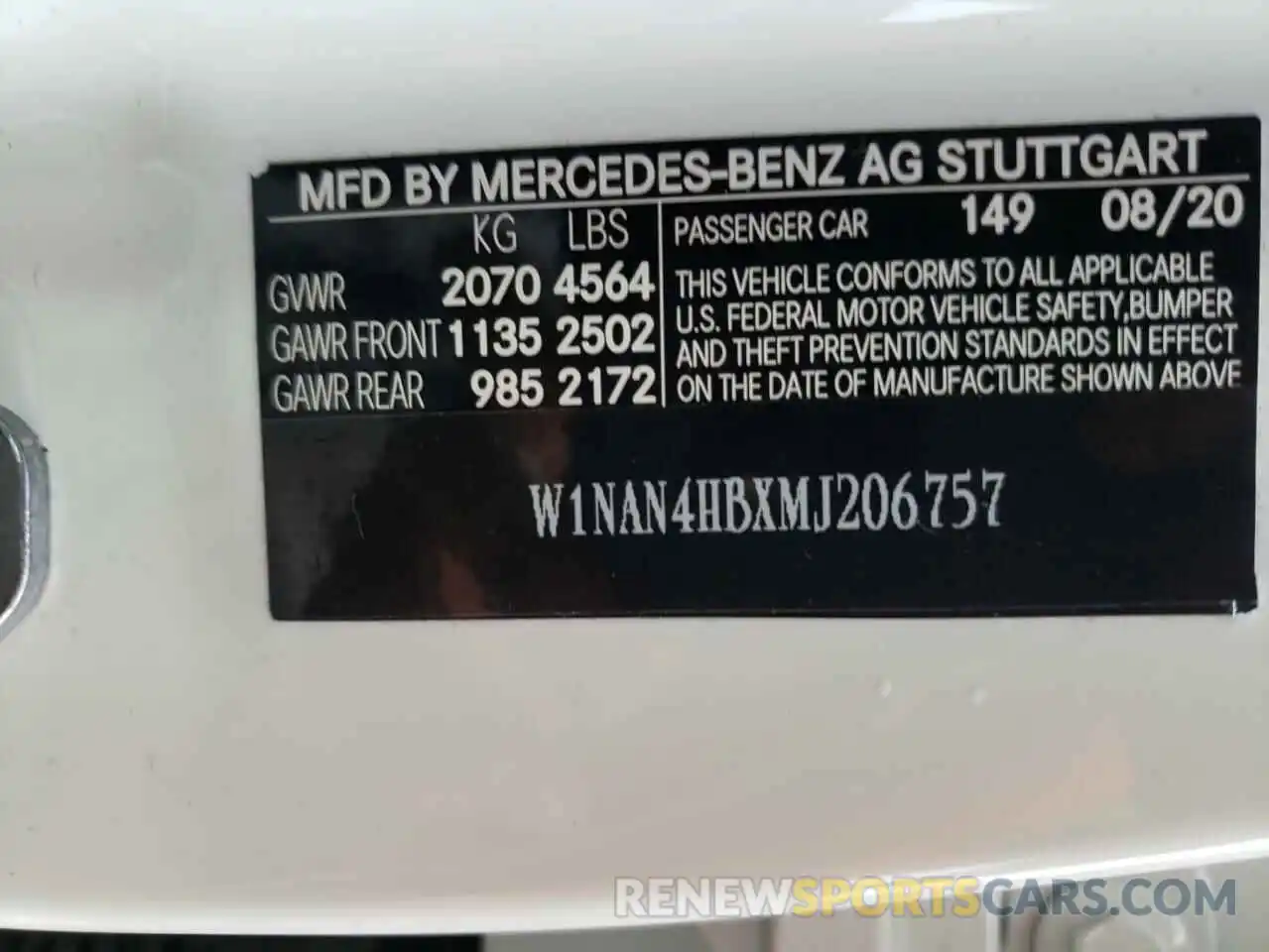 10 Photograph of a damaged car W1N4N4GB6MJ169062 MERCEDES-BENZ GLA-CLASS 2021