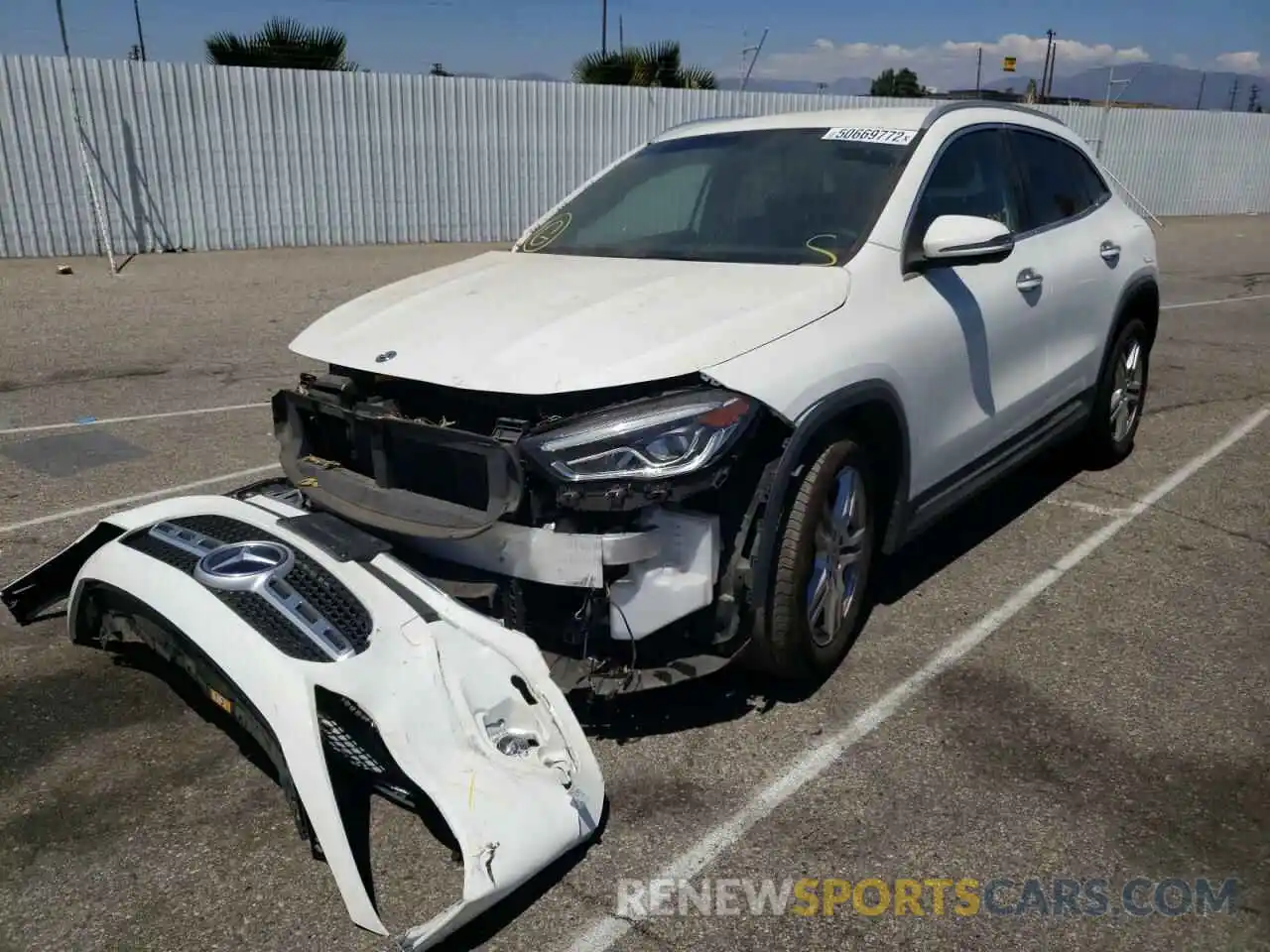 2 Photograph of a damaged car W1N4N4GB7MJ126625 MERCEDES-BENZ GLA-CLASS 2021