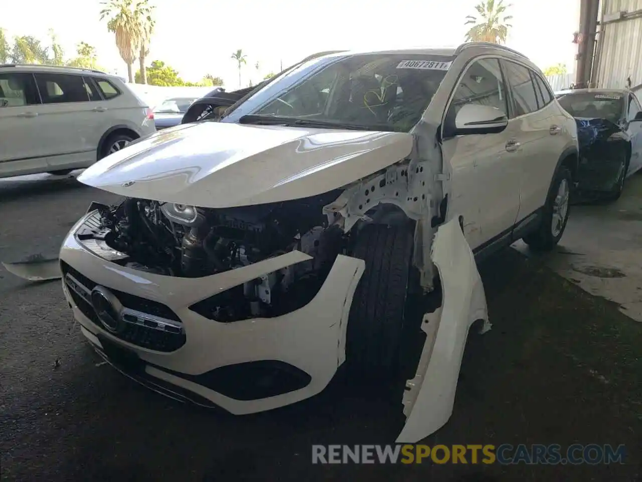 2 Photograph of a damaged car W1N4N4GB8MJ117917 MERCEDES-BENZ GLA-CLASS 2021