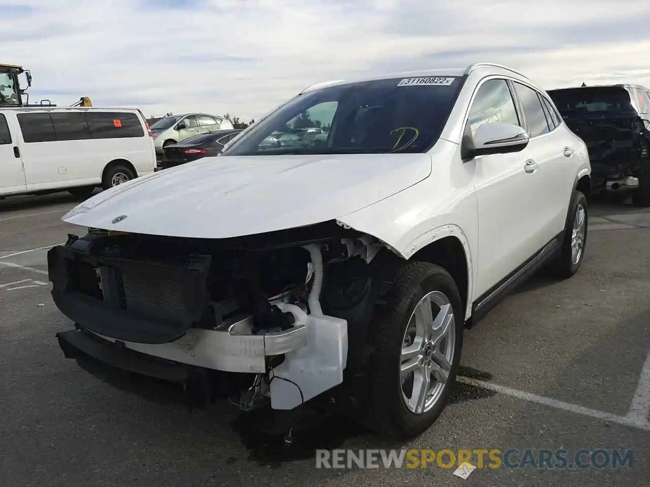 2 Photograph of a damaged car W1N4N4GB9MJ126576 MERCEDES-BENZ GLA-CLASS 2021