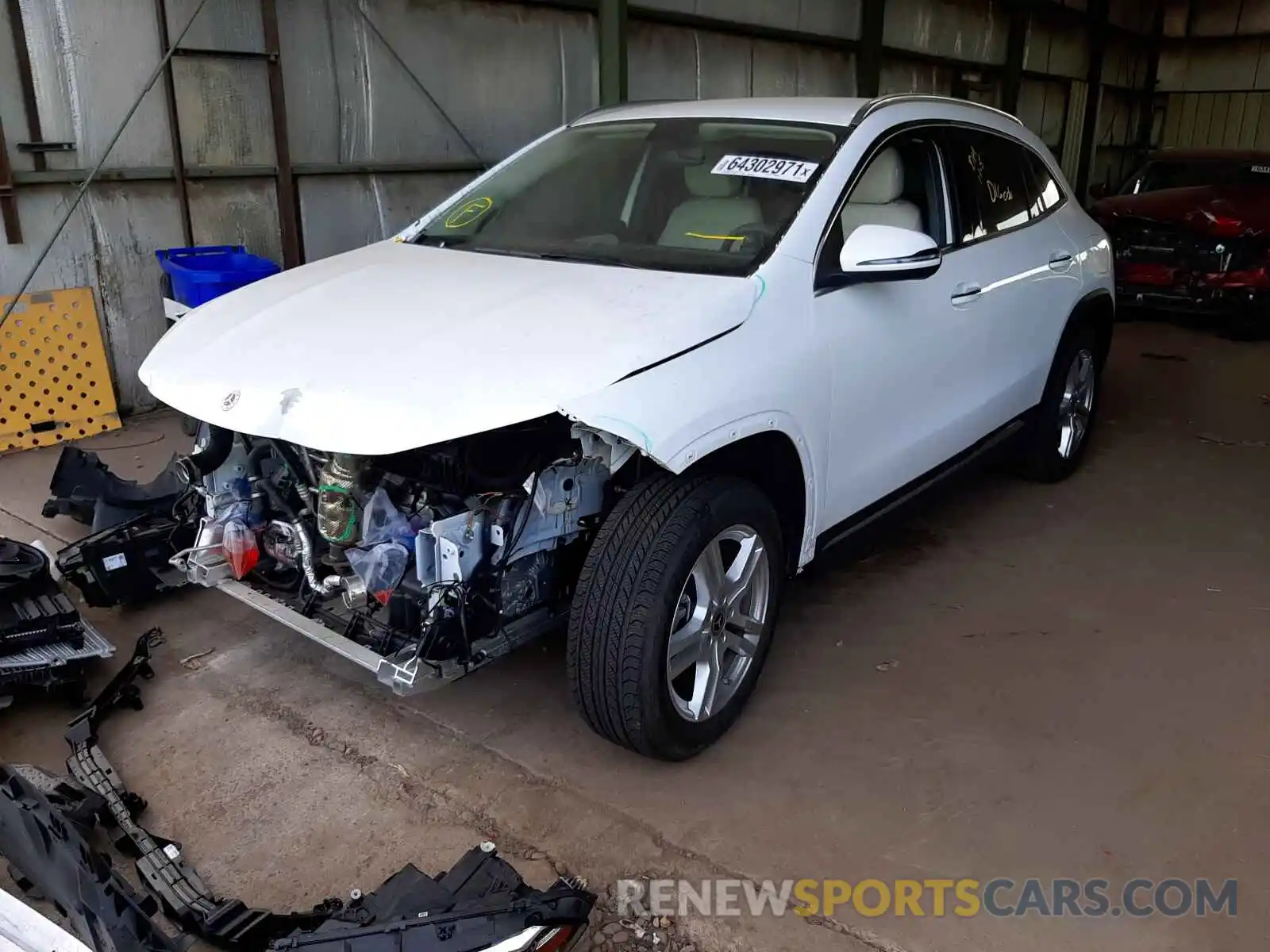 2 Photograph of a damaged car W1N4N4GB9MJ190097 MERCEDES-BENZ GLA-CLASS 2021