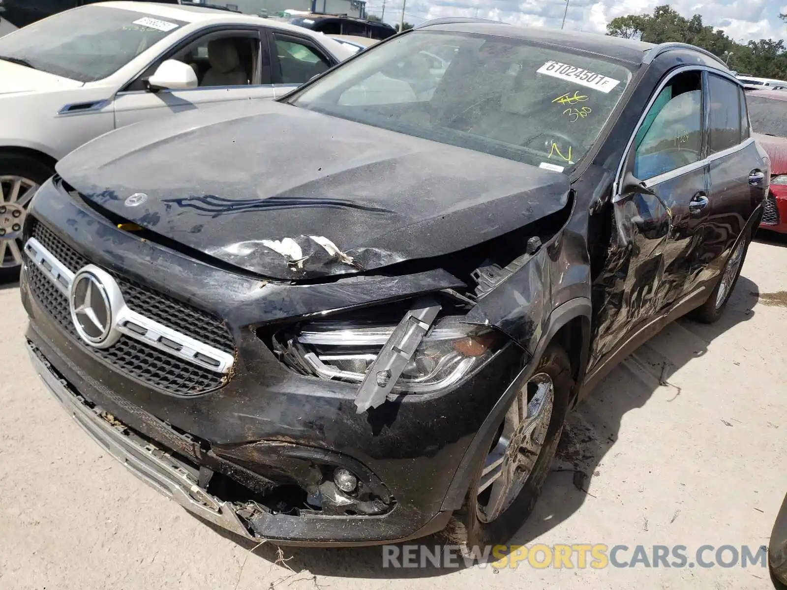 2 Photograph of a damaged car W1N4N4GB9MJ221056 MERCEDES-BENZ GLA-CLASS 2021