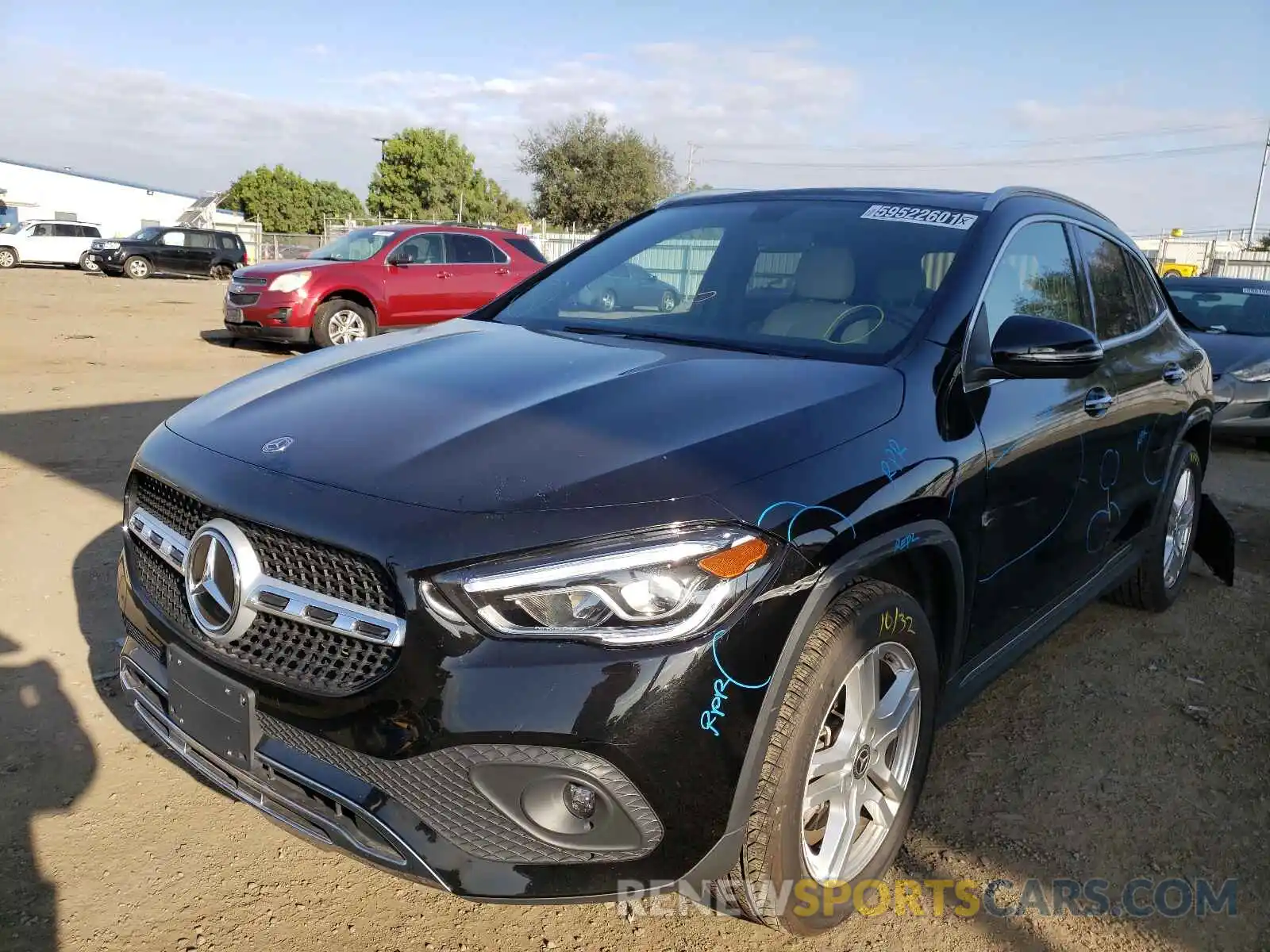 2 Photograph of a damaged car W1N4N4GB9MJ233630 MERCEDES-BENZ GLA-CLASS 2021