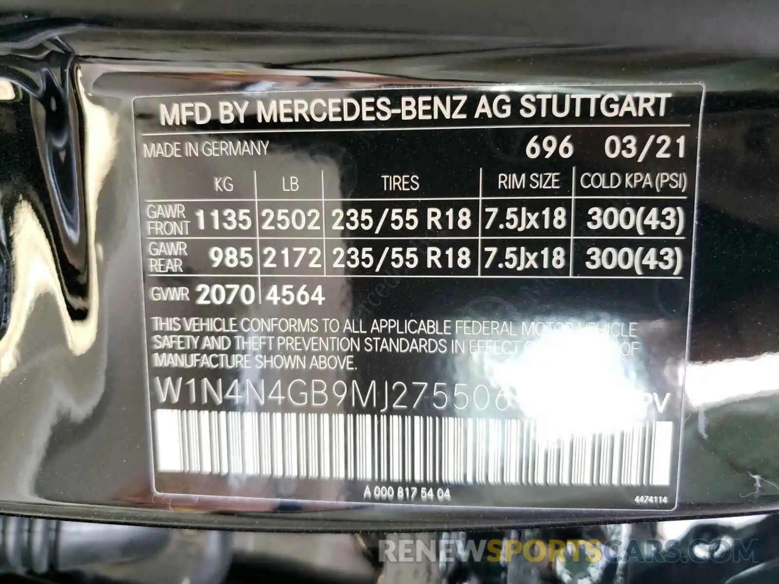 10 Фотография поврежденного автомобиля W1N4N4GB9MJ275506 MERCEDES-BENZ GLA-CLASS 2021