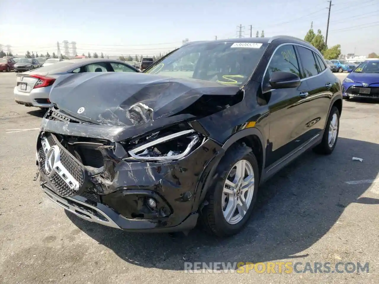 2 Photograph of a damaged car W1N4N4GBXMJ197236 MERCEDES-BENZ GLA-CLASS 2021