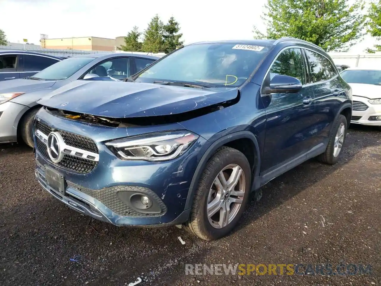 2 Photograph of a damaged car W1N4N4HB1MJ171963 MERCEDES-BENZ GLA-CLASS 2021