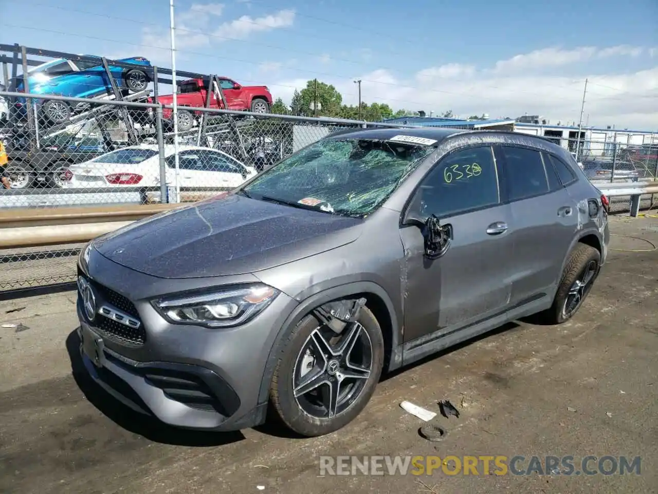 2 Photograph of a damaged car W1N4N4HB3MJ215834 MERCEDES-BENZ GLA-CLASS 2021