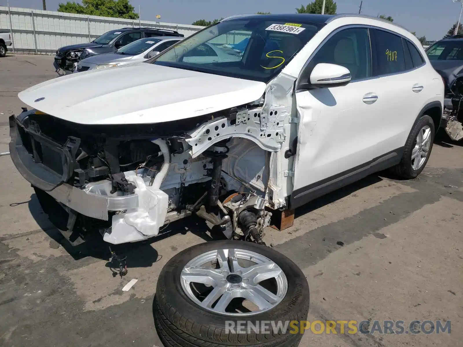 2 Photograph of a damaged car W1N4N4HB4MJ166790 MERCEDES-BENZ GLA-CLASS 2021