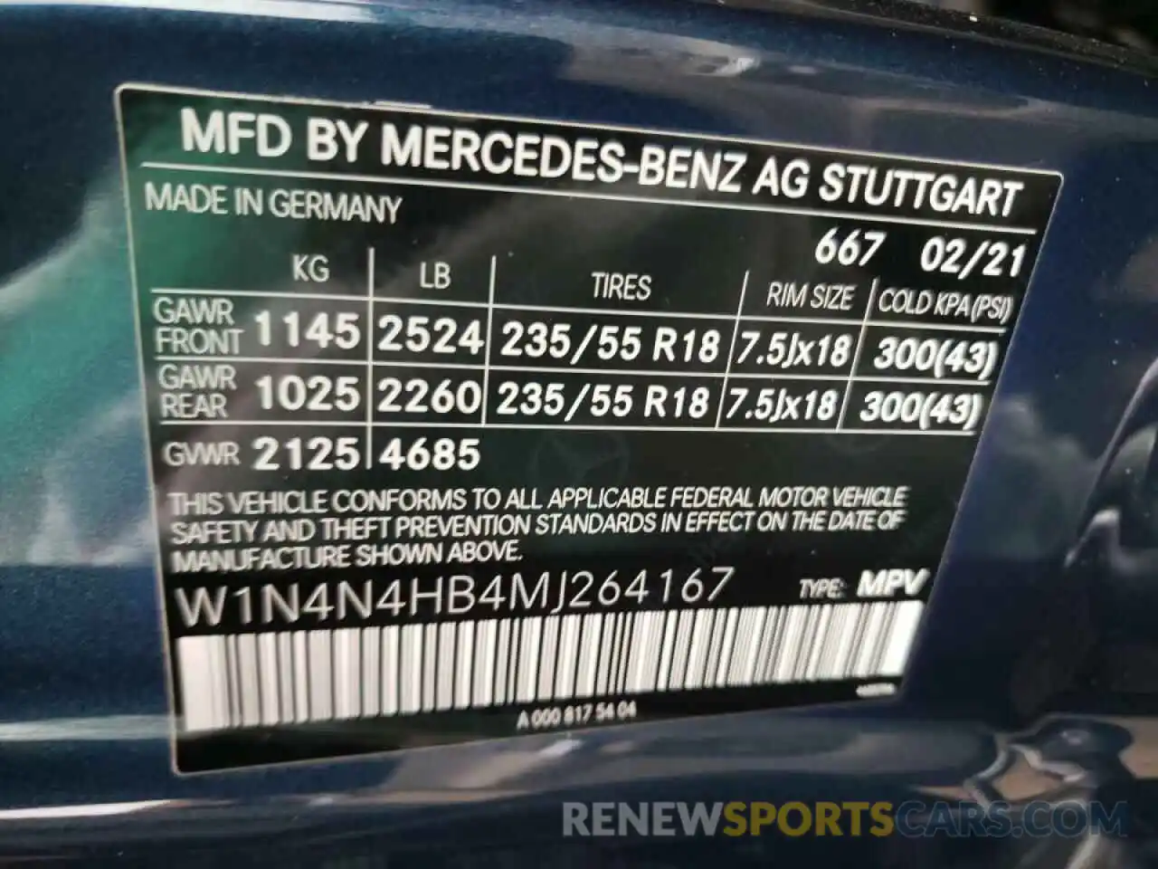 10 Фотография поврежденного автомобиля W1N4N4HB4MJ264167 MERCEDES-BENZ GLA-CLASS 2021